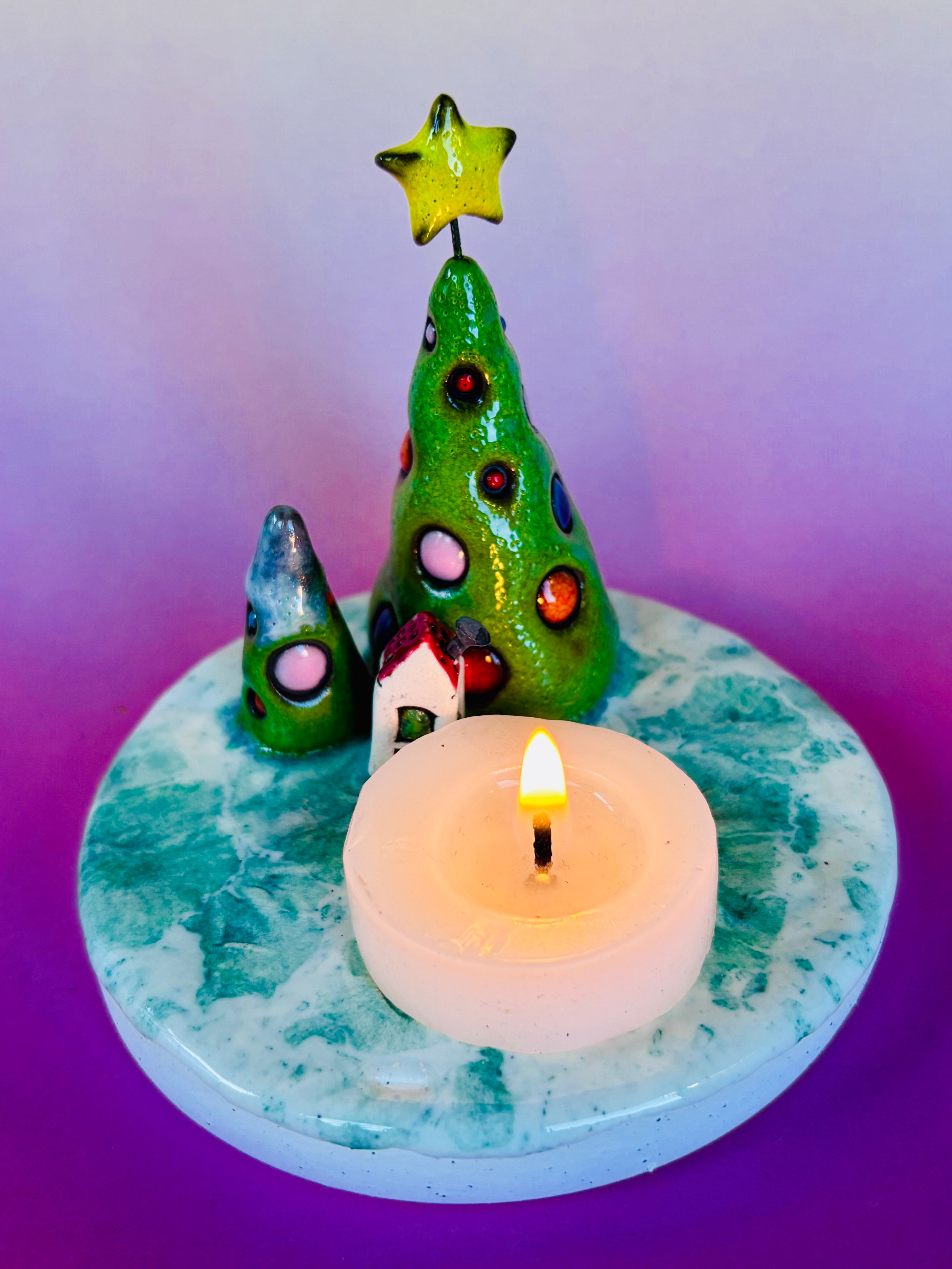 Handmade Earthenware Ceramic Tealight Holder 4