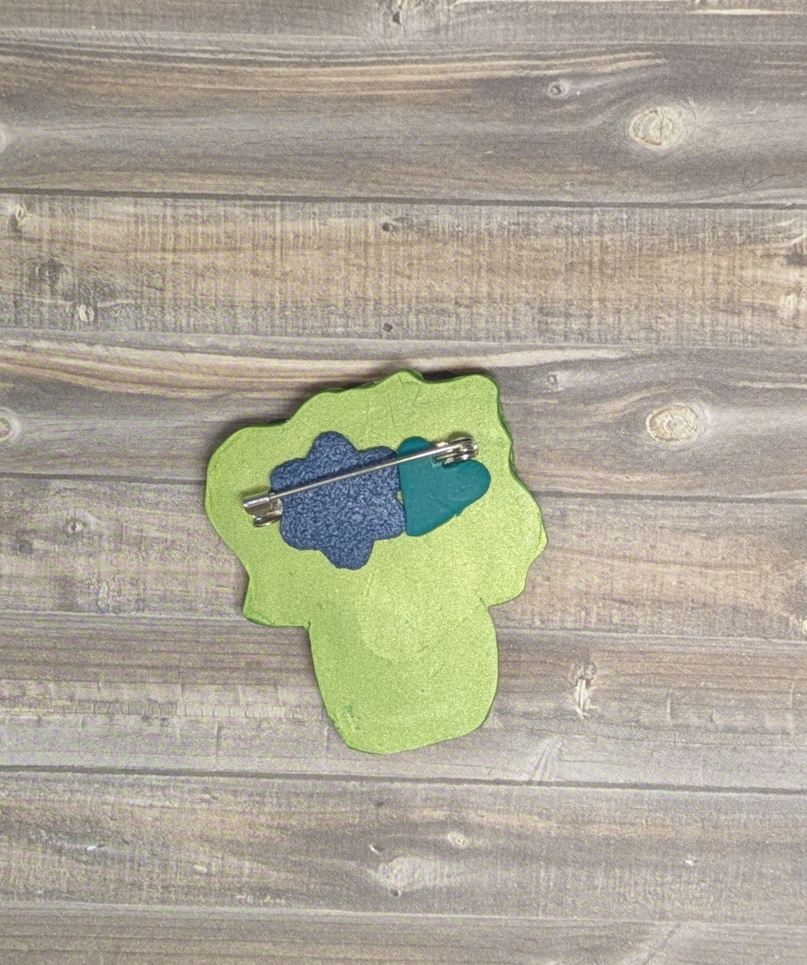 Flower Vase Brooch - Fresh Green