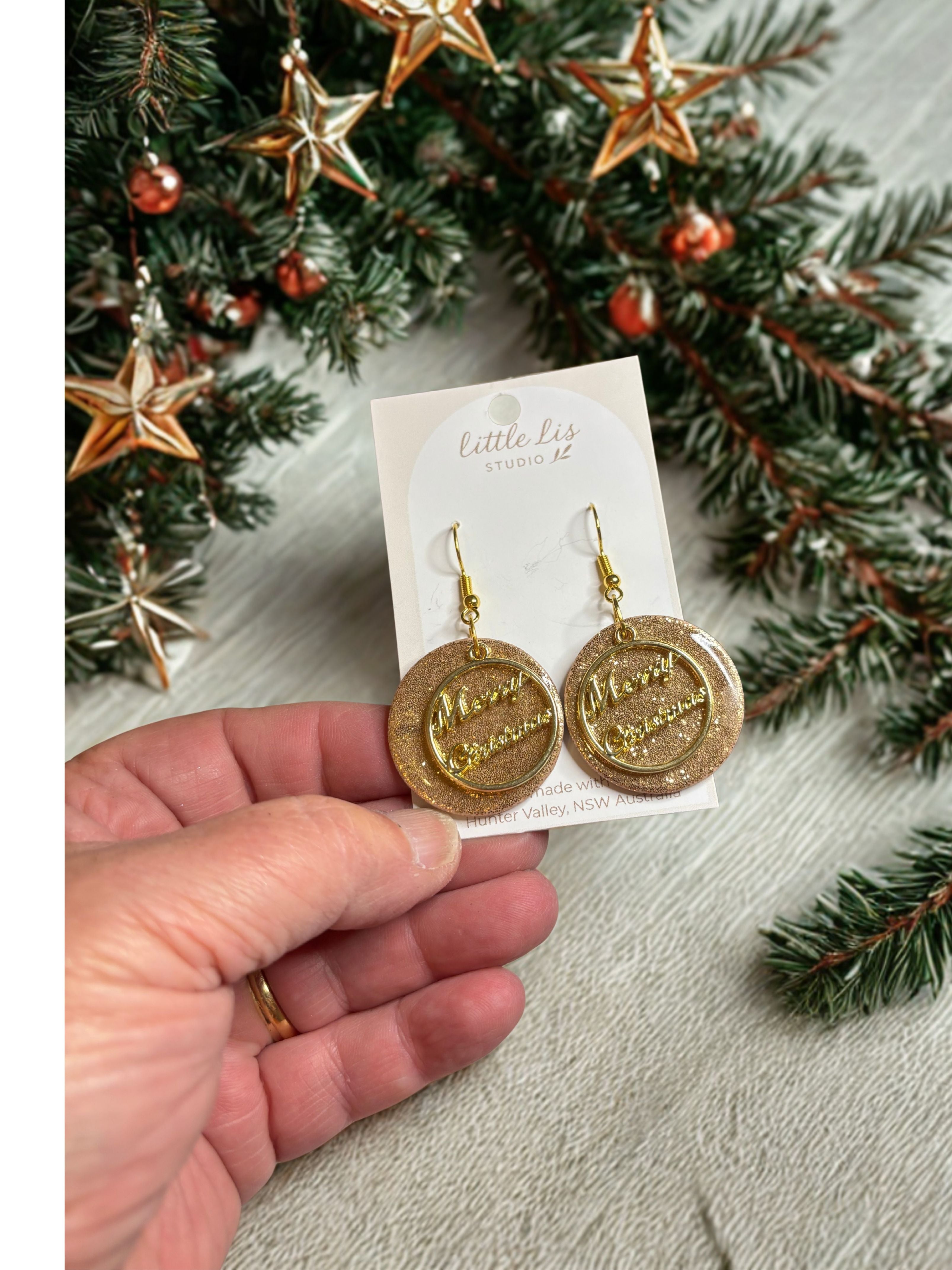 Christmas Earrings - Polymer Clay (Fee Shipping)