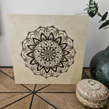 Wood Art Piece - The Mandala Series - 'Through the Darkness Mandala'