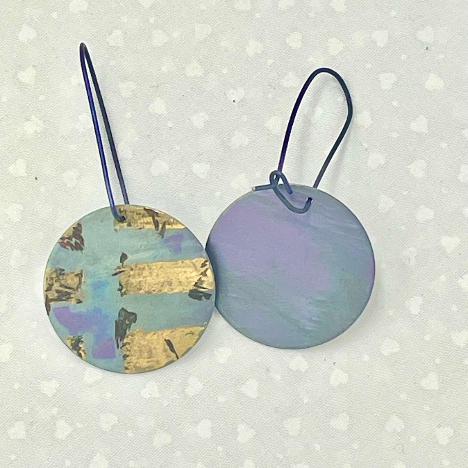 Titanium Disc Earrings -Grunge Look