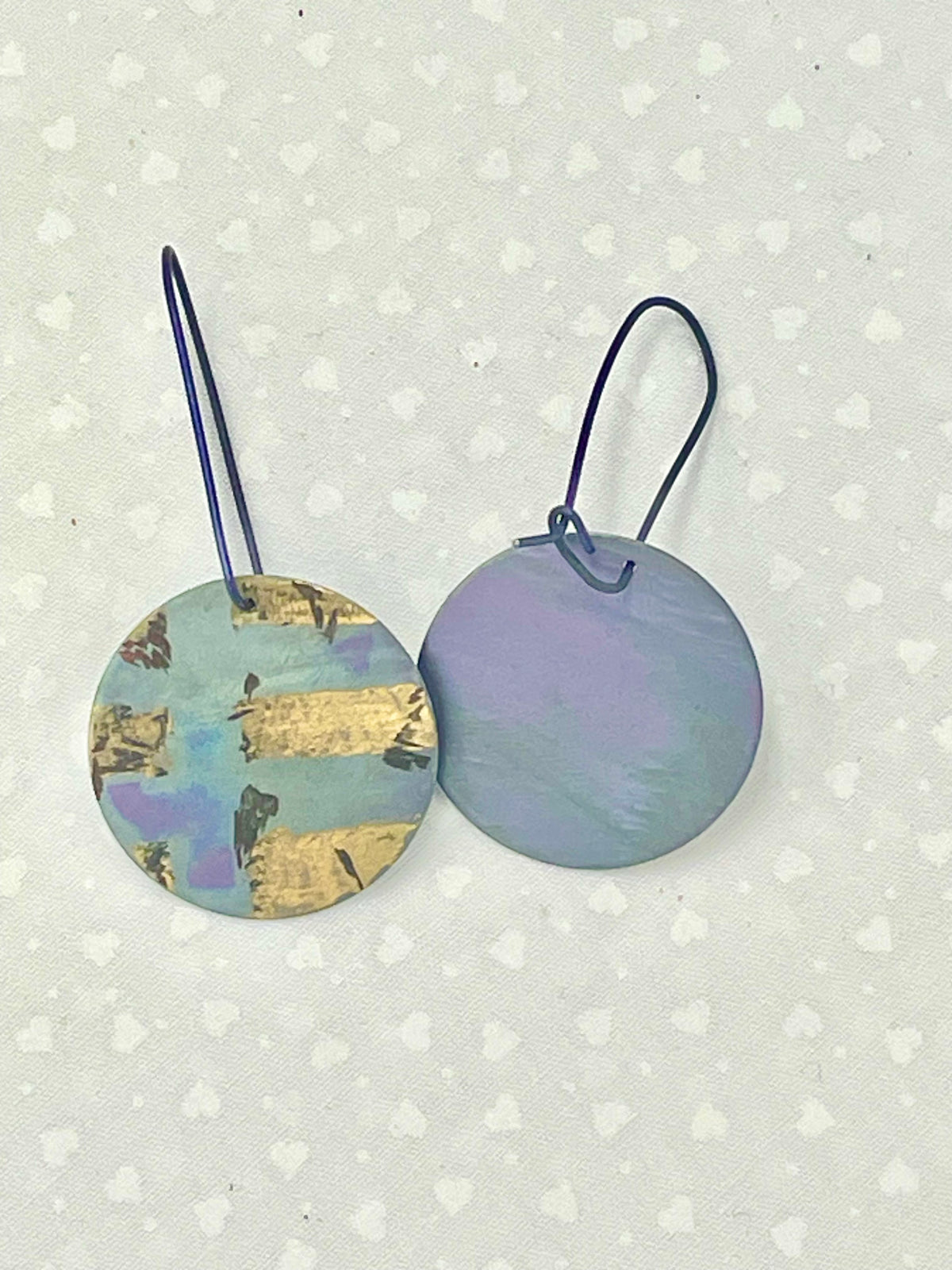 Titanium Disc Earrings -Grunge Look