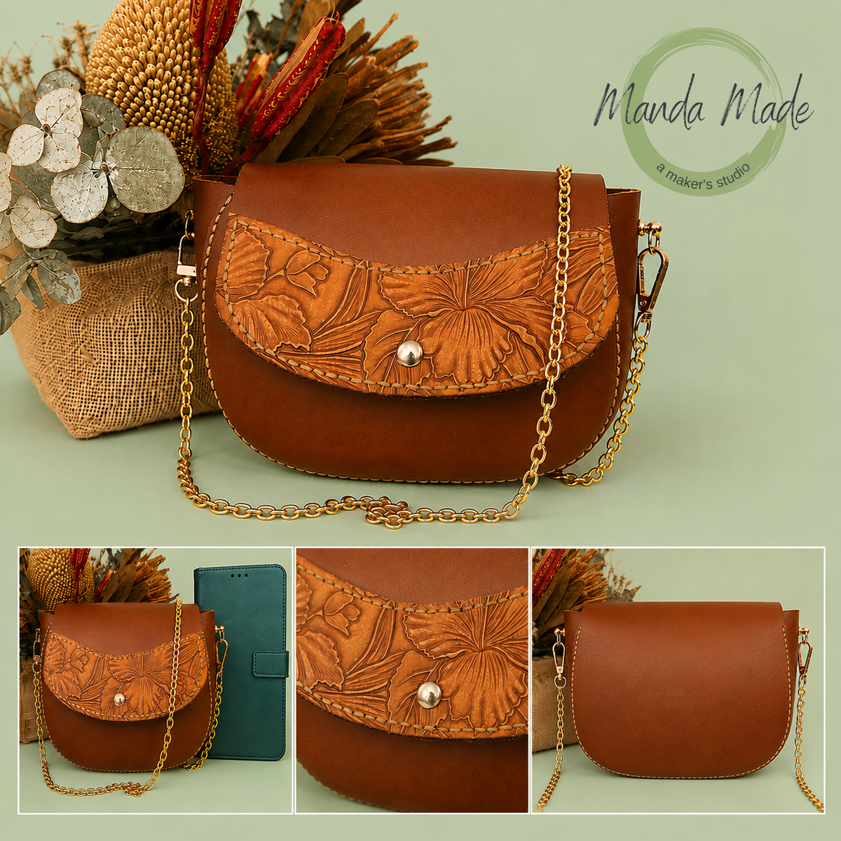Floral Saddle Bag