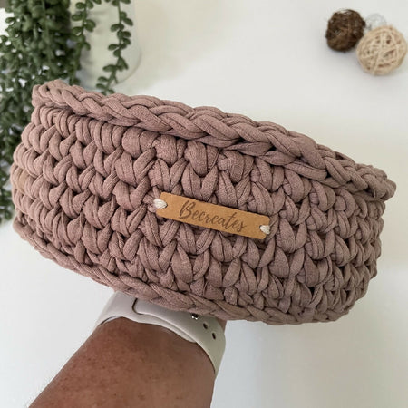 Becreates |Crochet handmade basket | Chocolate Large