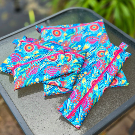 Wet Bags, Various Sizes, Colourful Dot Print Wildflowers