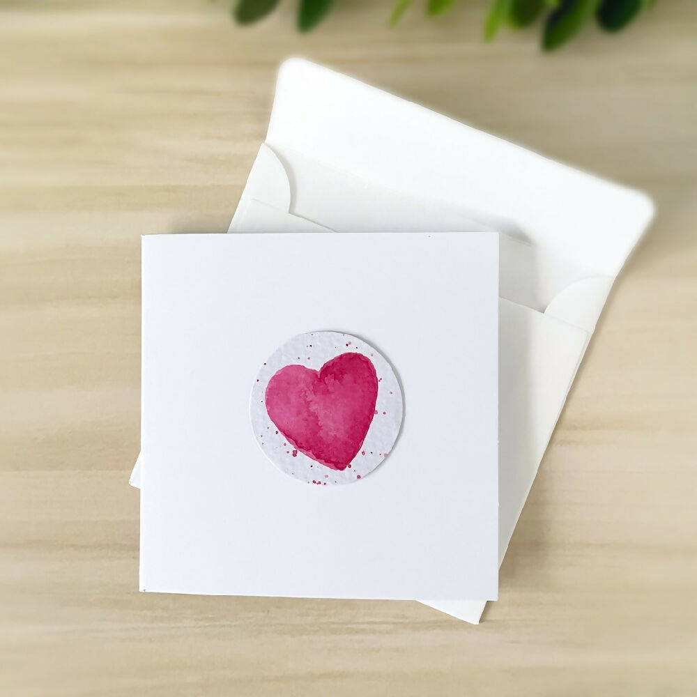 Australian-artist-handmade-9.5x9.5mm-Heart-Greeting-Cards-Blank-g