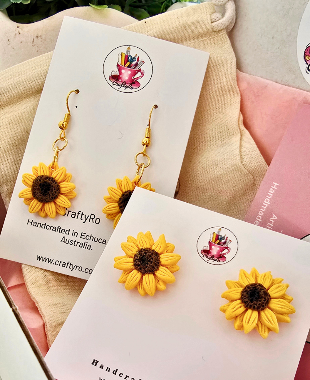 Sunflower earrings