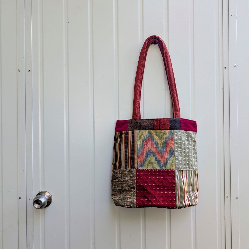 Patchwork tote with zip pocket - Evadne