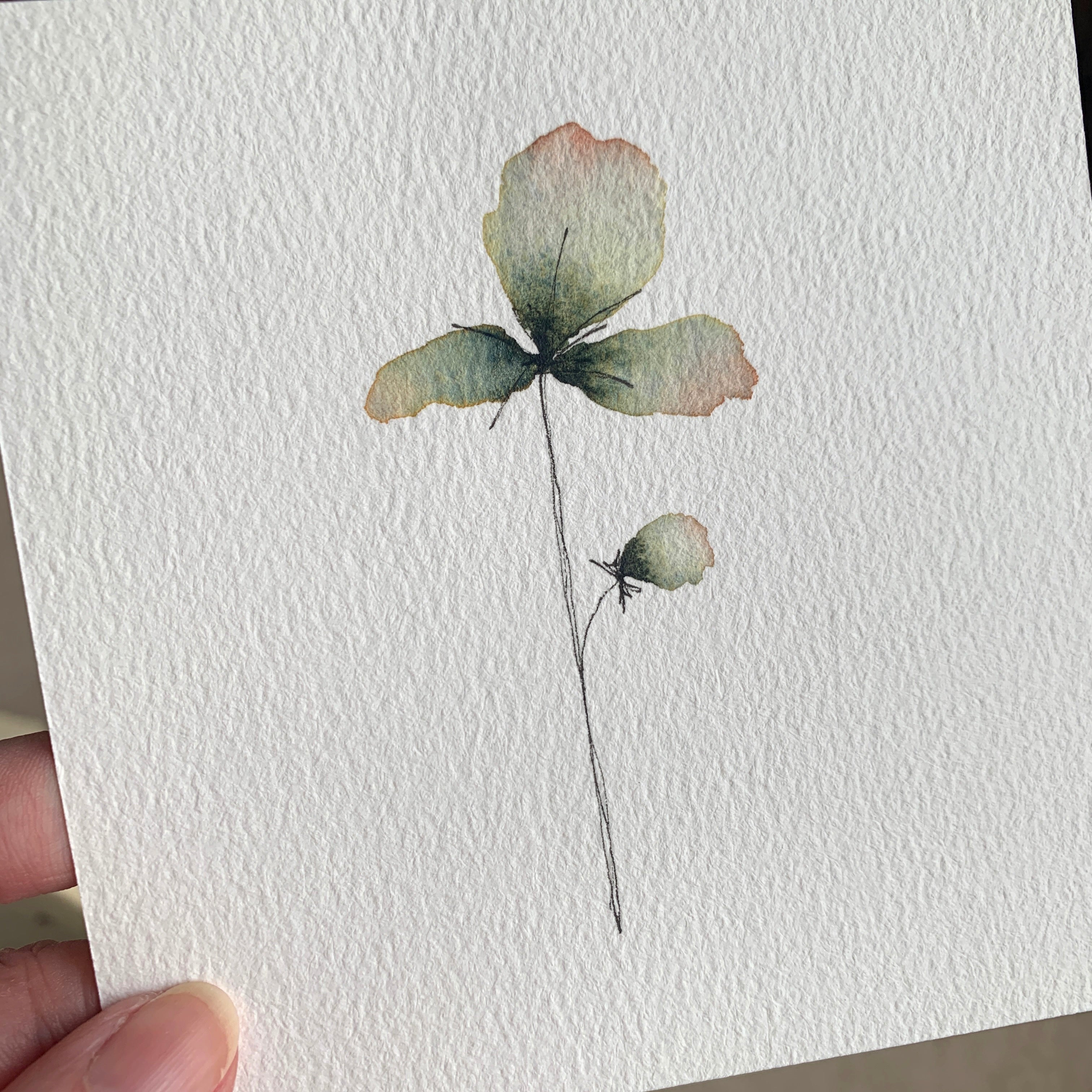 Delicate Floral Original Hand-painted Watercolour Artwork