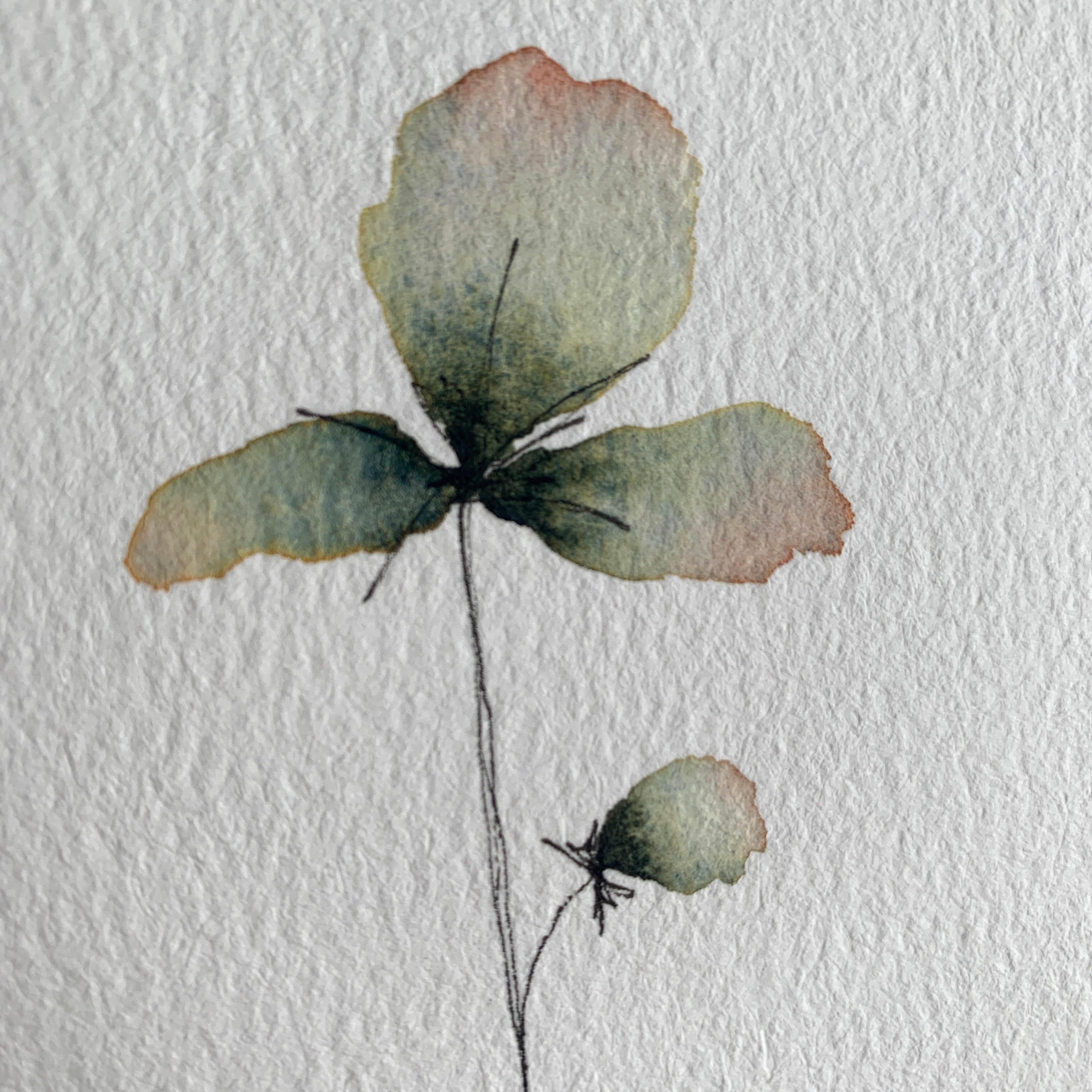 Delicate Floral Original Hand-painted Watercolour Artwork