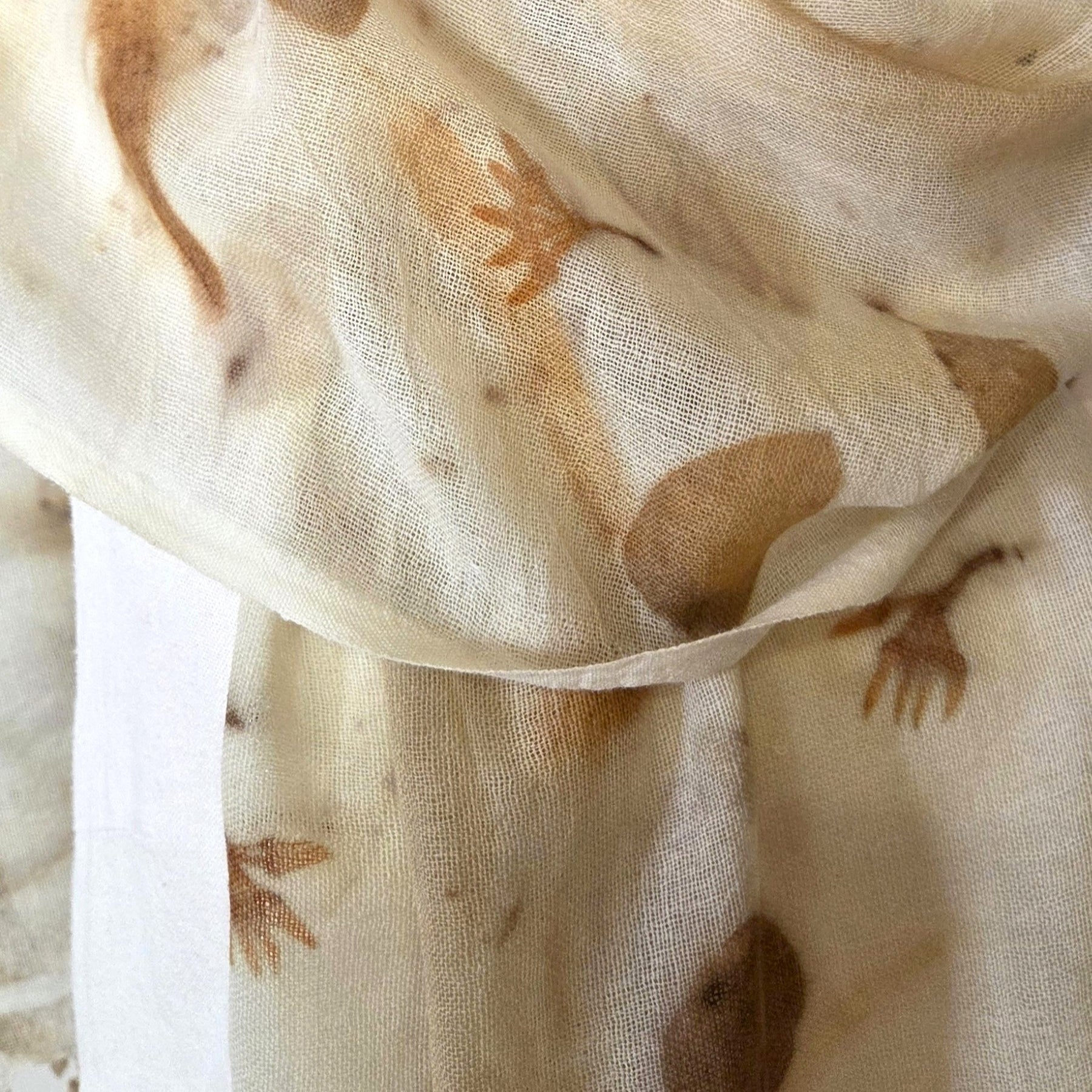 The Airlee - Pure Fine Handloomed Wool Ecoprint Scarf/Wrap