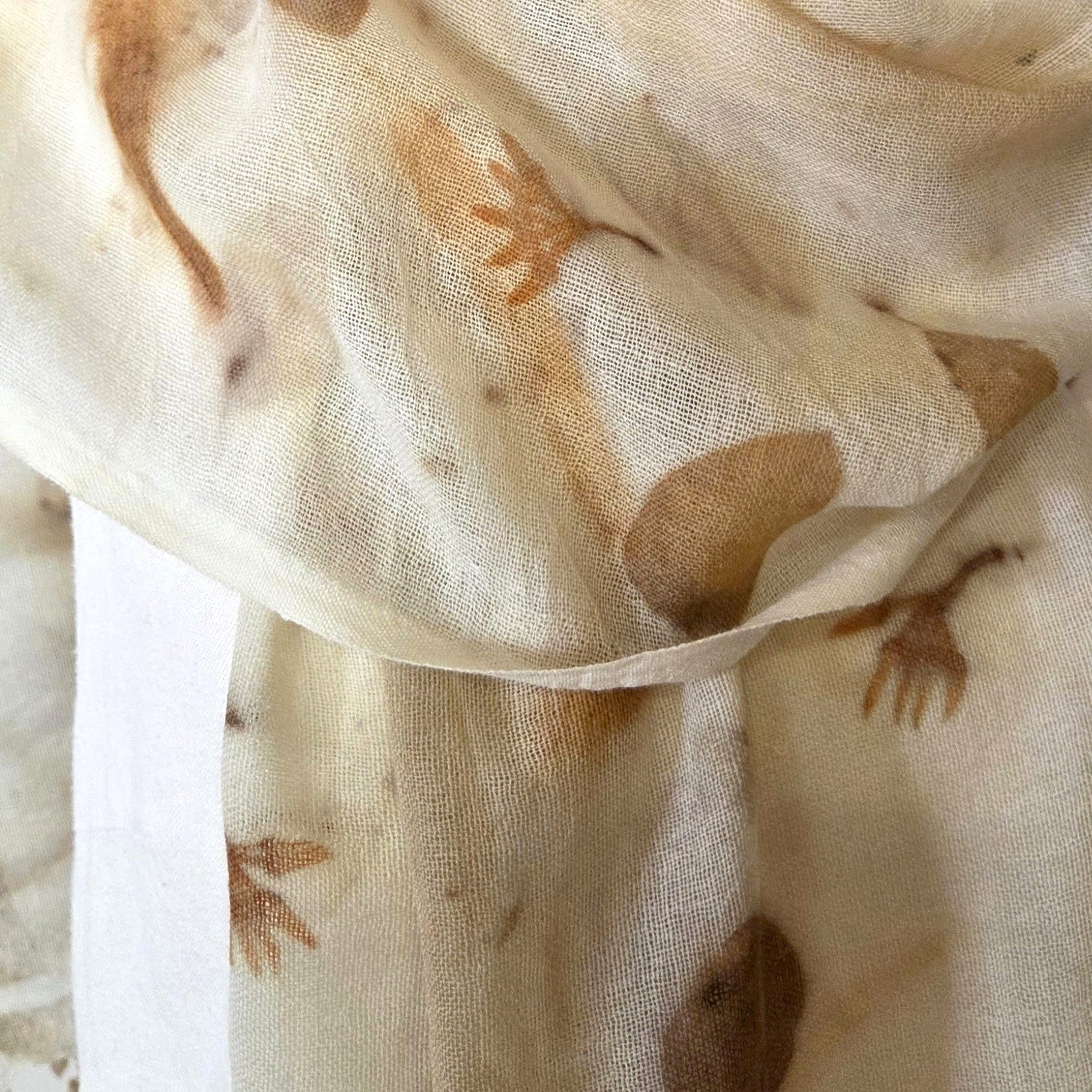 The Airlee - Pure Fine Handloomed Wool Ecoprint Scarf/Wrap