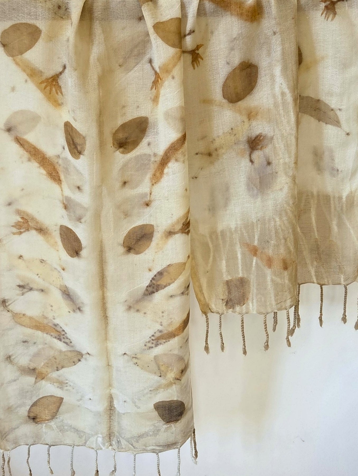 The Airlee - Pure Fine Handloomed Wool Ecoprint Scarf/Wrap