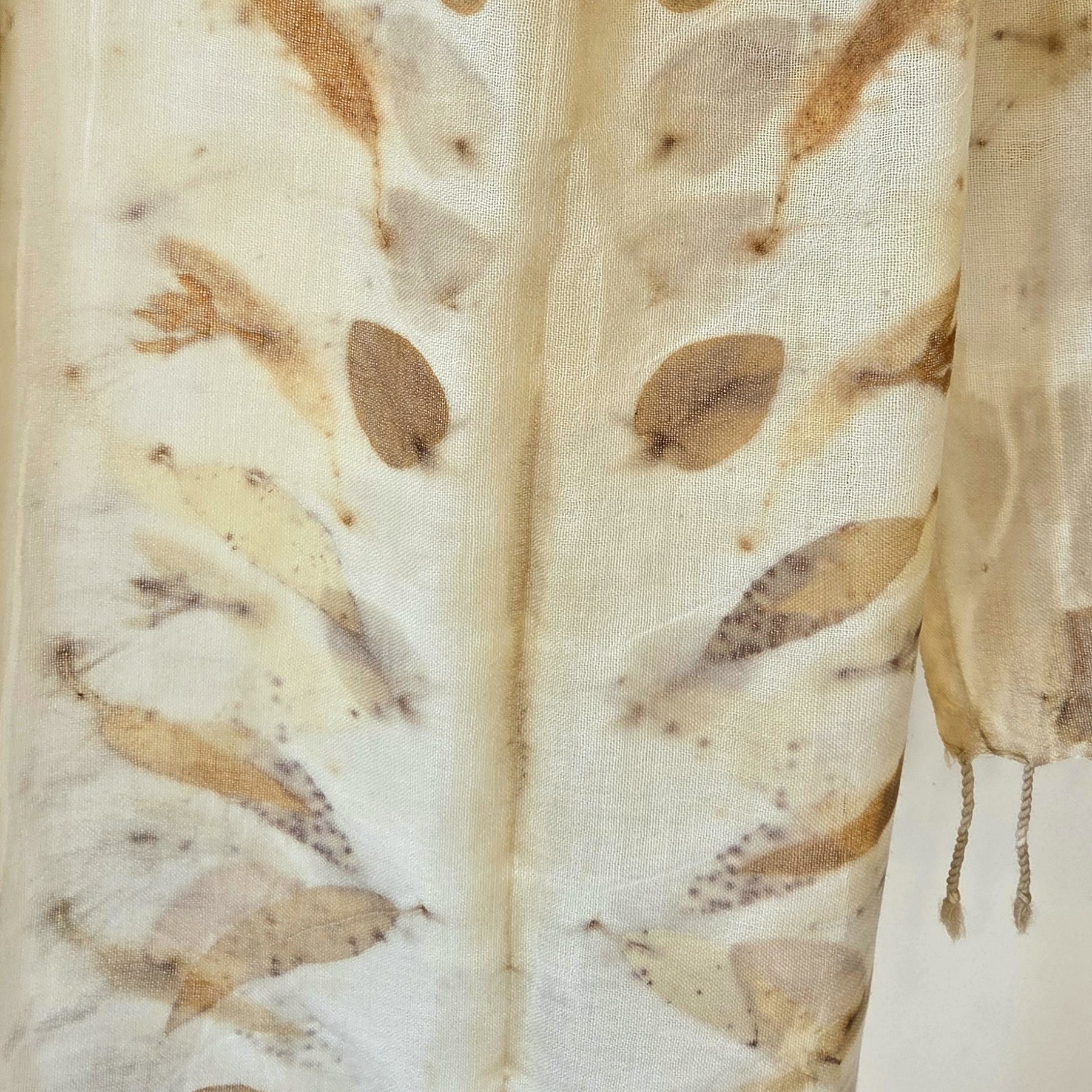 The Airlee - Pure Fine Handloomed Wool Ecoprint Scarf/Wrap