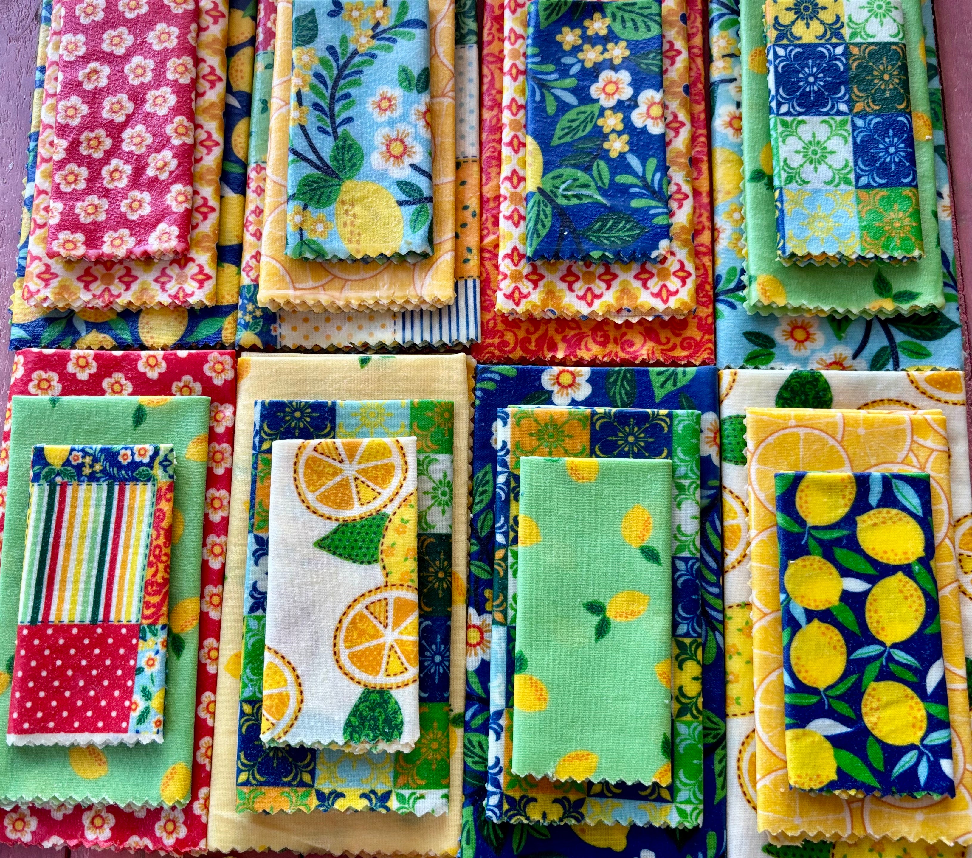 Beeswax Food Wraps - pack of 3.