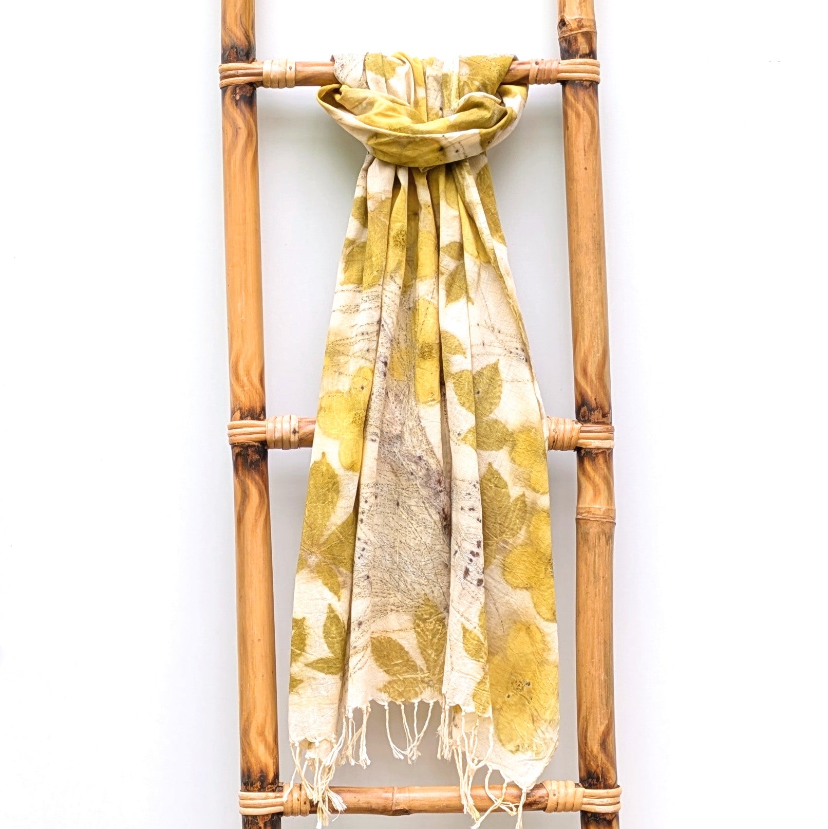 Ecoprint cotton scarf