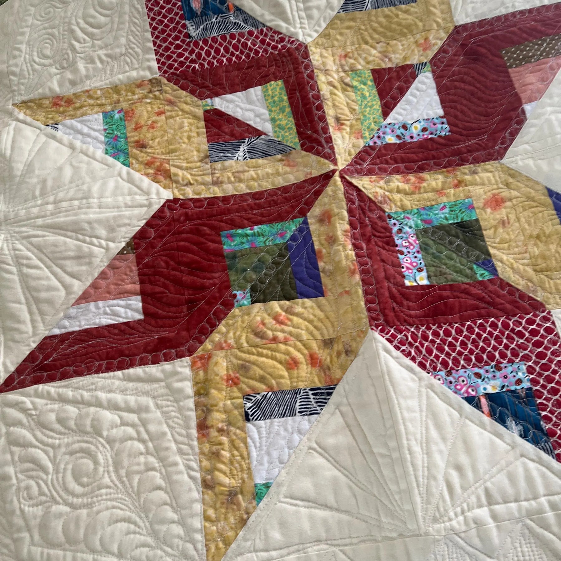 Handmade Cozy Easter Star Quilt: Spring Holiday Decor