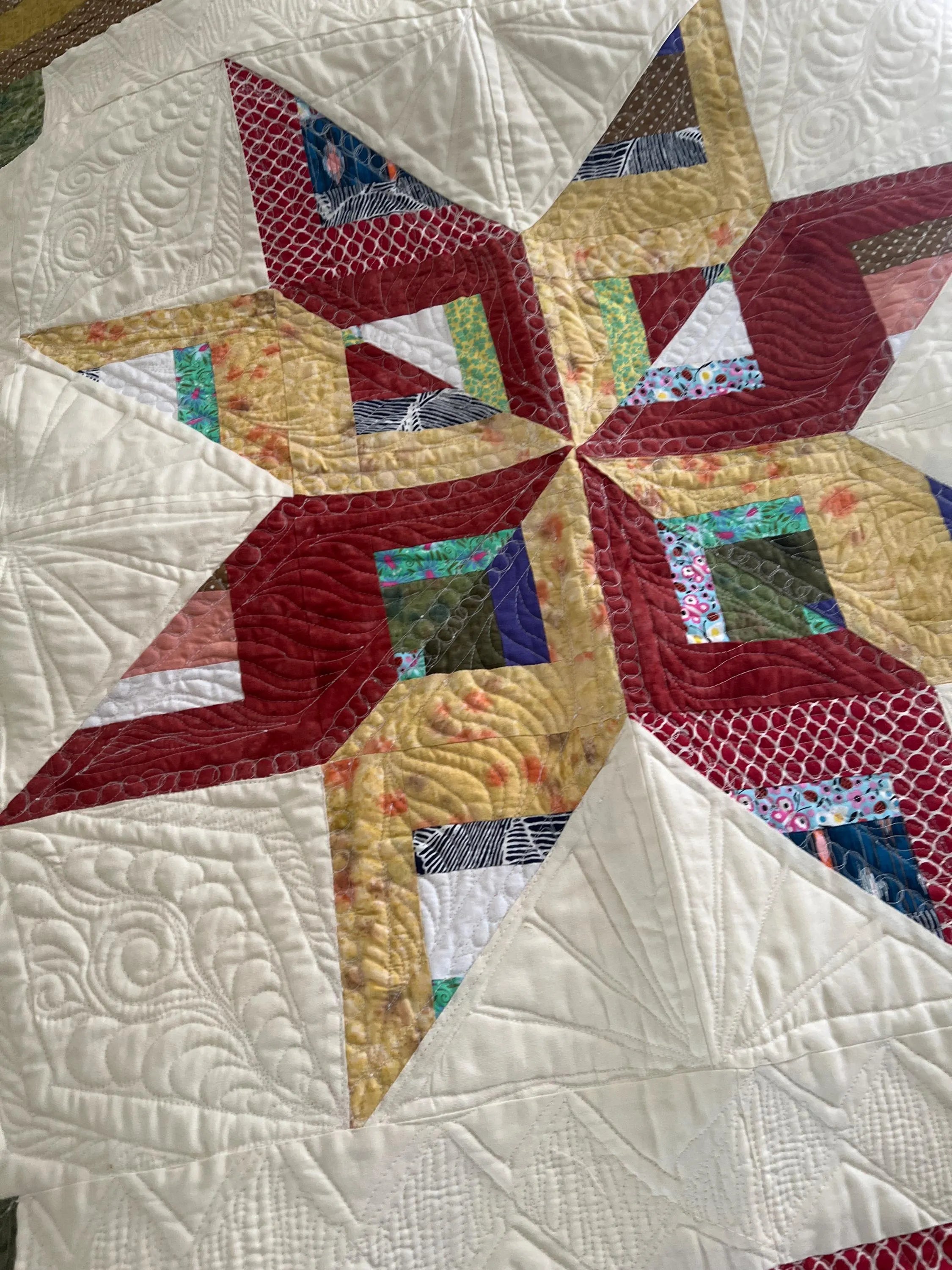 Handmade Cozy Easter Star Quilt: Spring Holiday Decor