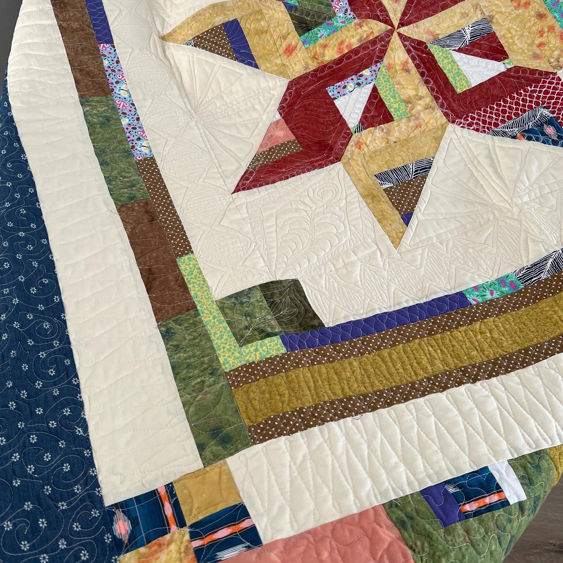Handmade Cozy Easter Star Quilt: Spring Holiday Decor