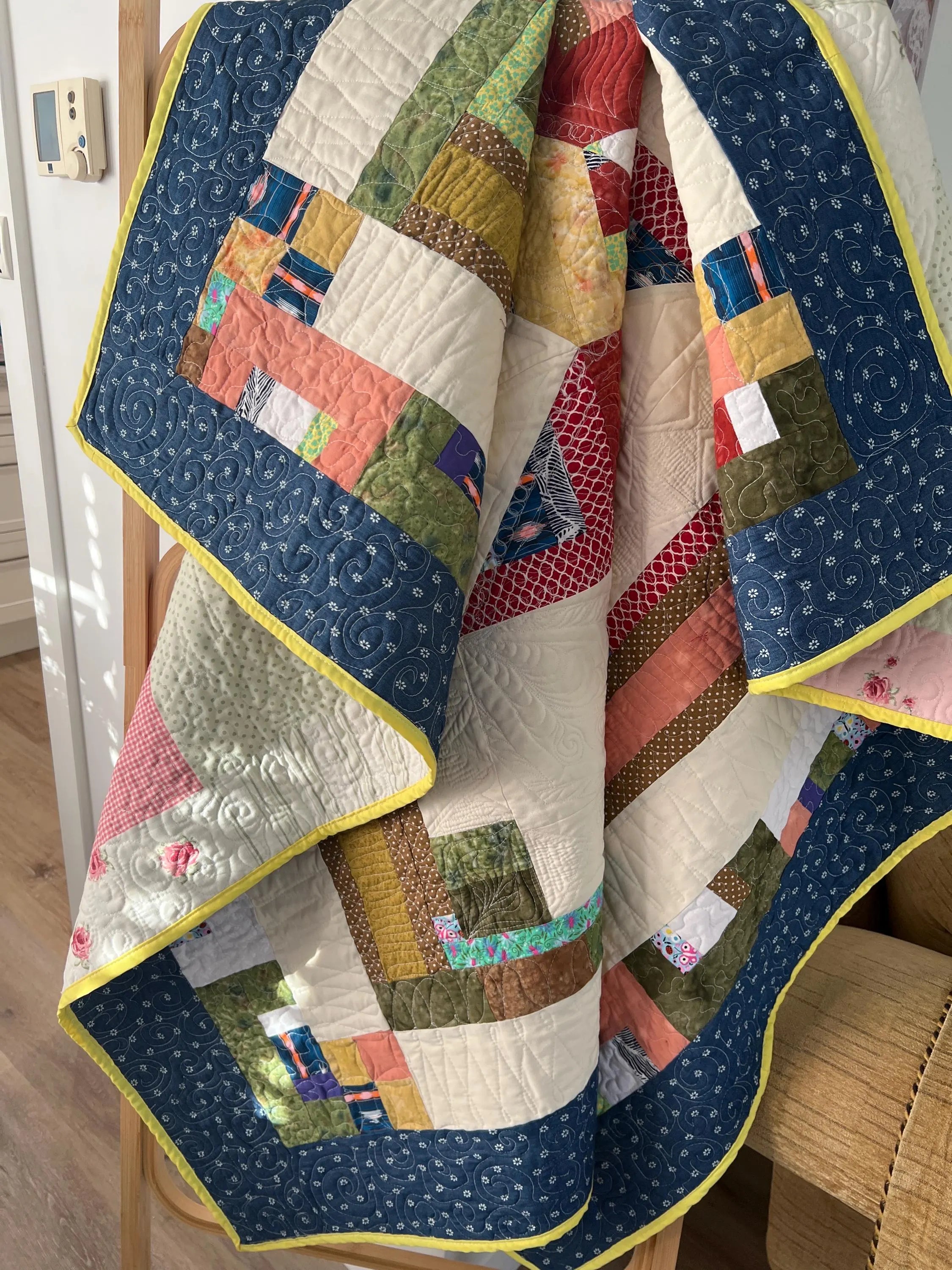 Handmade Cozy Easter Star Quilt: Spring Holiday Decor