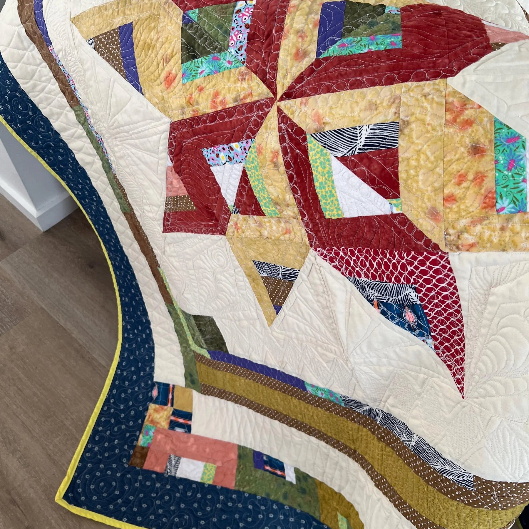 Handmade Cozy Easter Star Quilt: Spring Holiday Decor