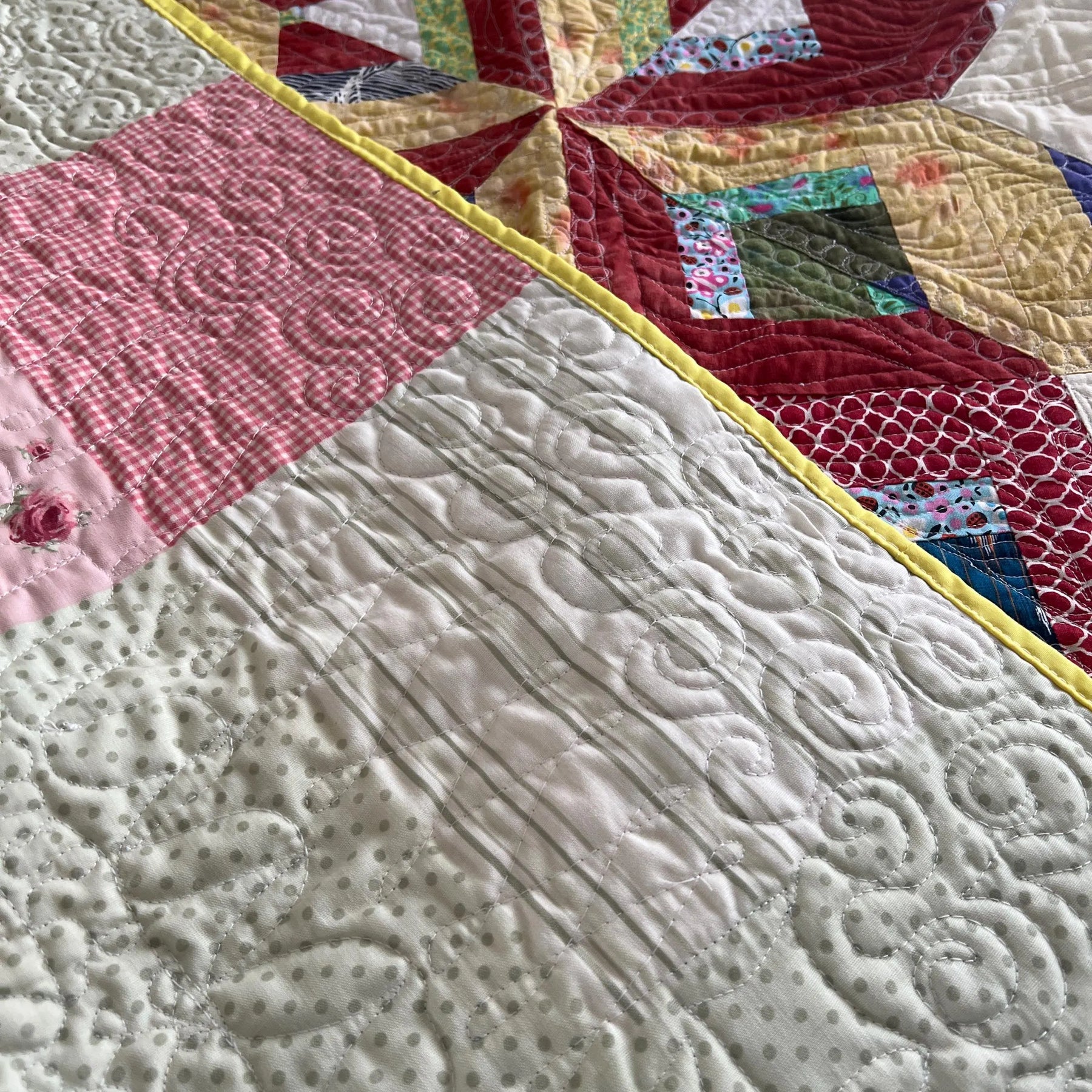 Handmade Cozy Easter Star Quilt: Spring Holiday Decor
