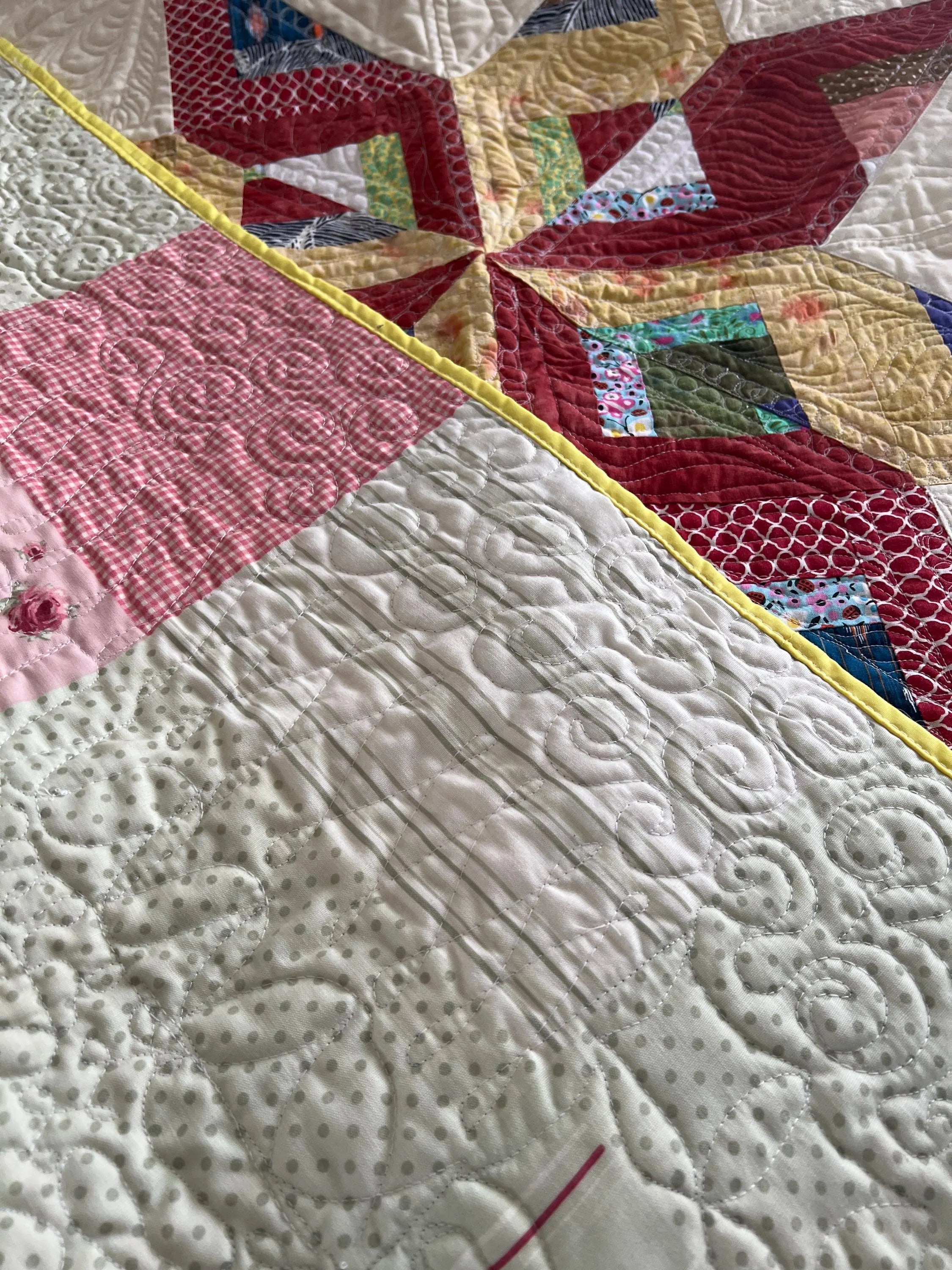 Handmade Cozy Easter Star Quilt: Spring Holiday Decor