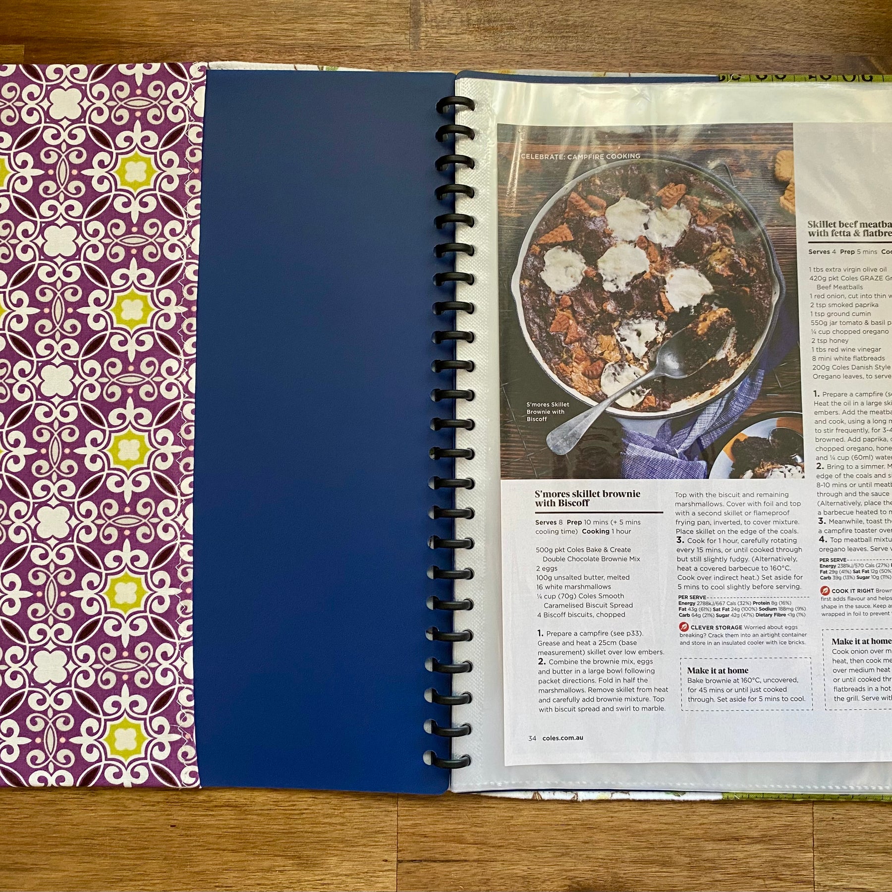 Recipe Keeper - A4 Display Folder - Purple/green