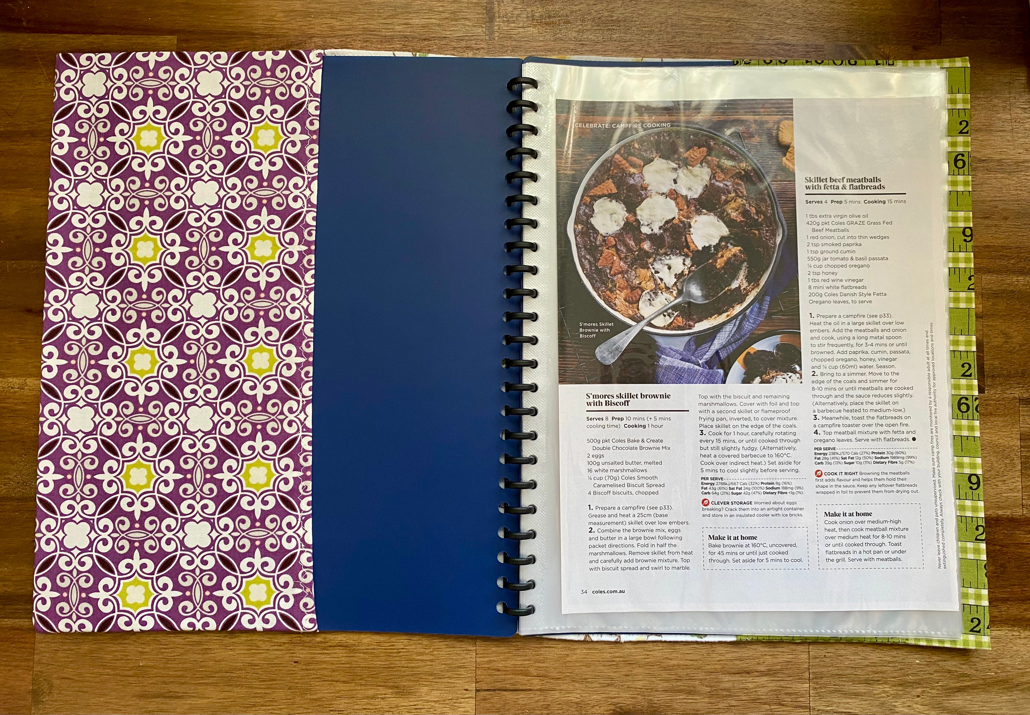 Recipe Keeper - A4 Display Folder - Purple/green