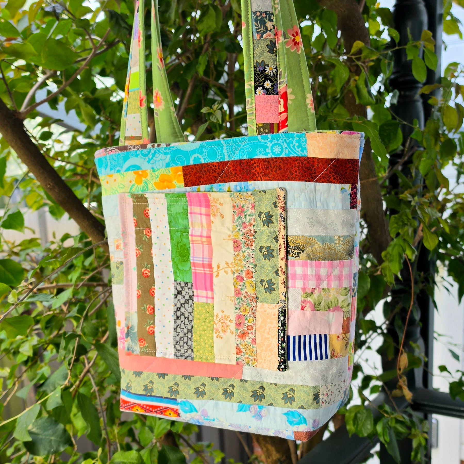 Unique Patchwork Handbag – Upcycled from Handmade Quilt