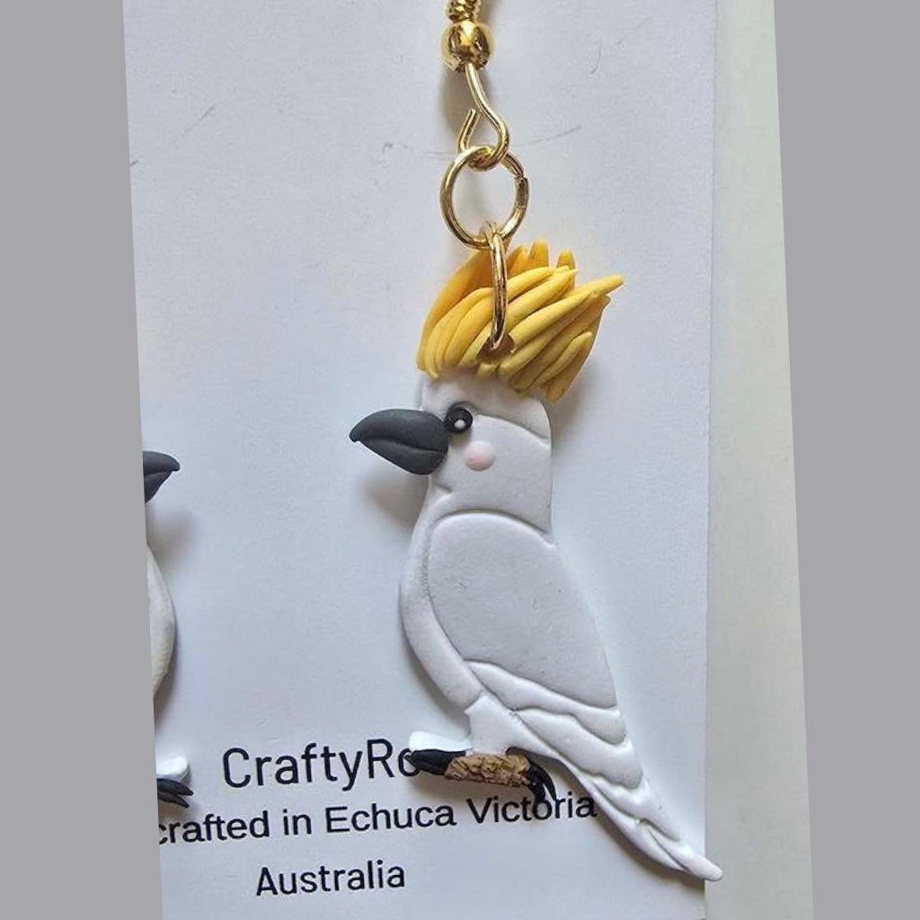 Australian Cockatoo Earrings