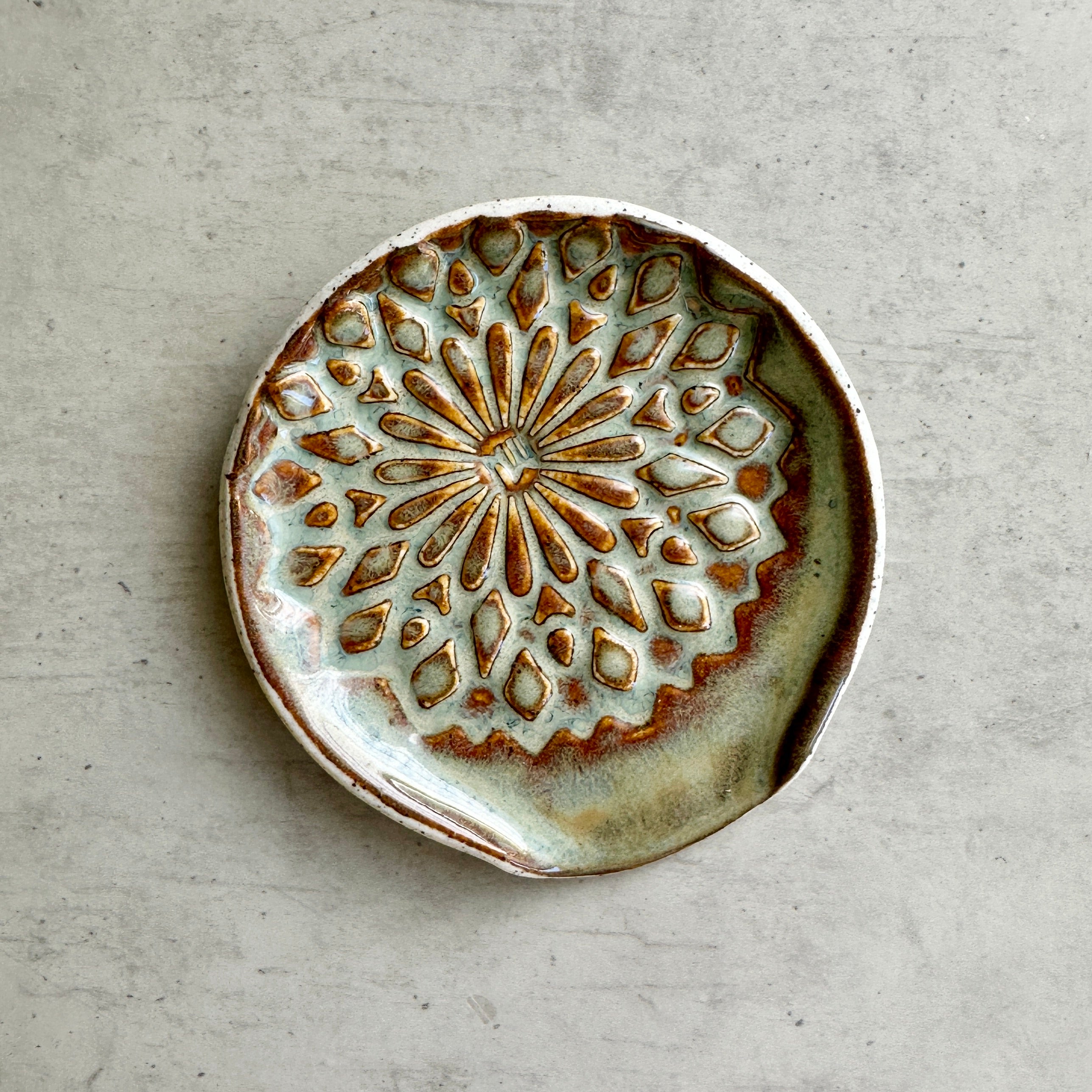 'BEST TEAS' TEABAG RESTS I White Speckled Clay