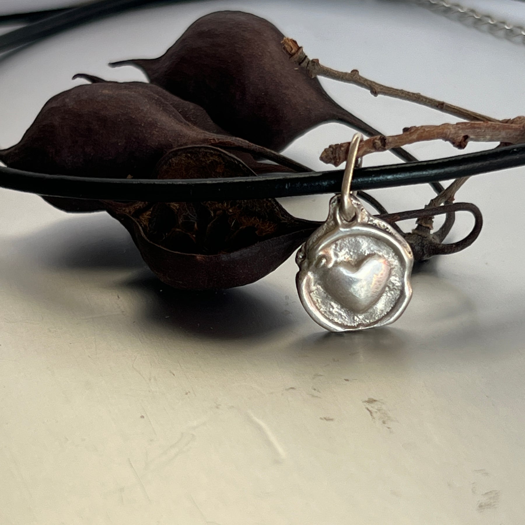 Pendant -Initial “J” with Loveheart