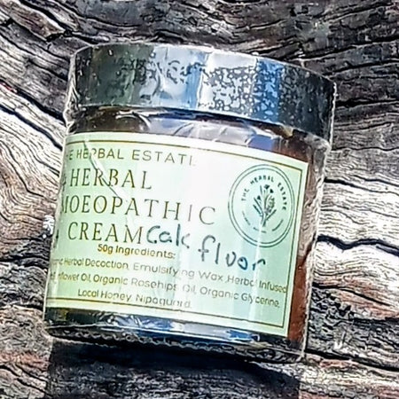 Organic Herbal Homoepathic Cream Calc Fluor Herbal Cream | Skin Firming & Barrier Support | Gotu Kola, Licorice & Calendula | Natural Skin Care | Handmade Cream 50g 