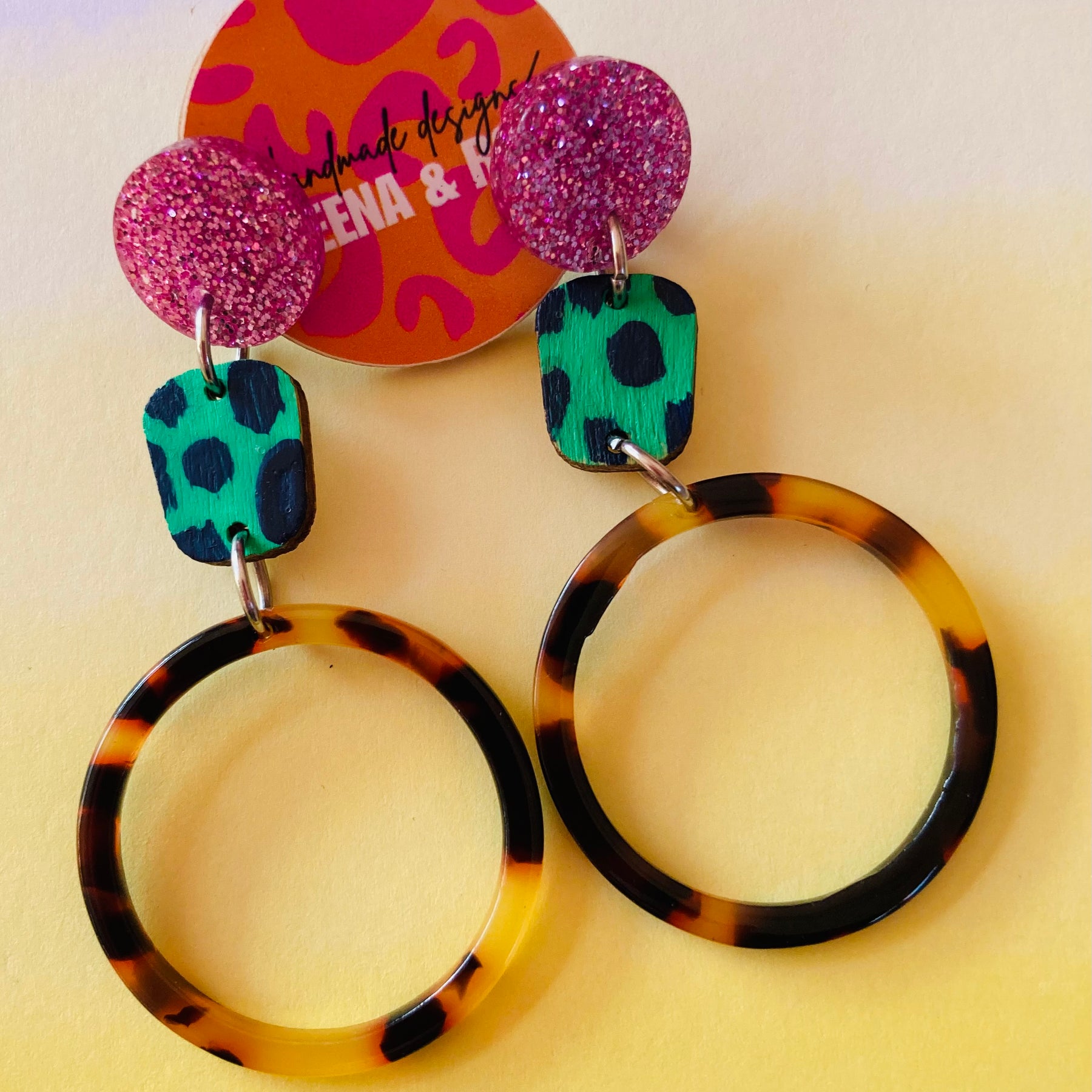 Tortoise shell + fun earrings