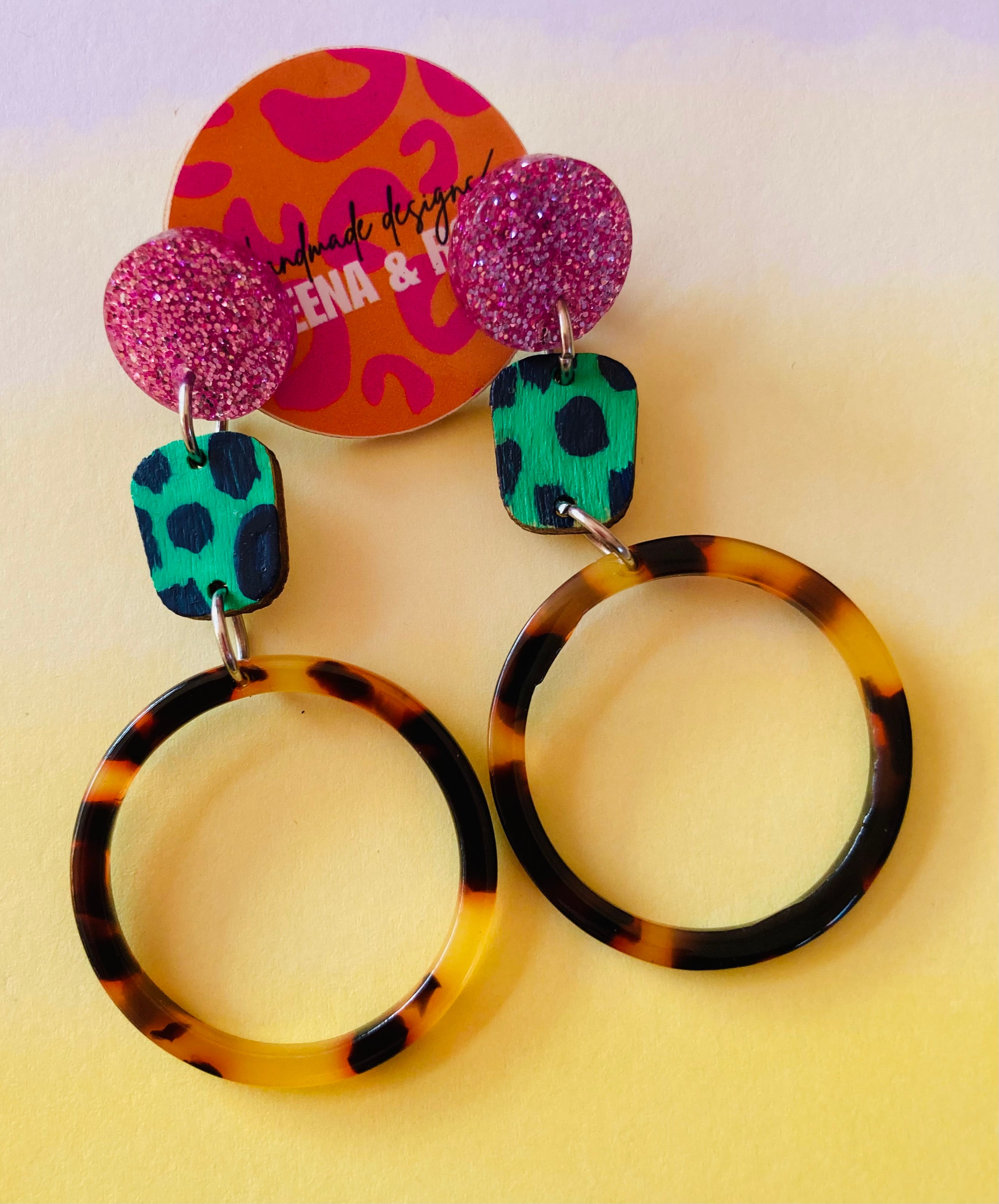 Tortoise shell + fun earrings