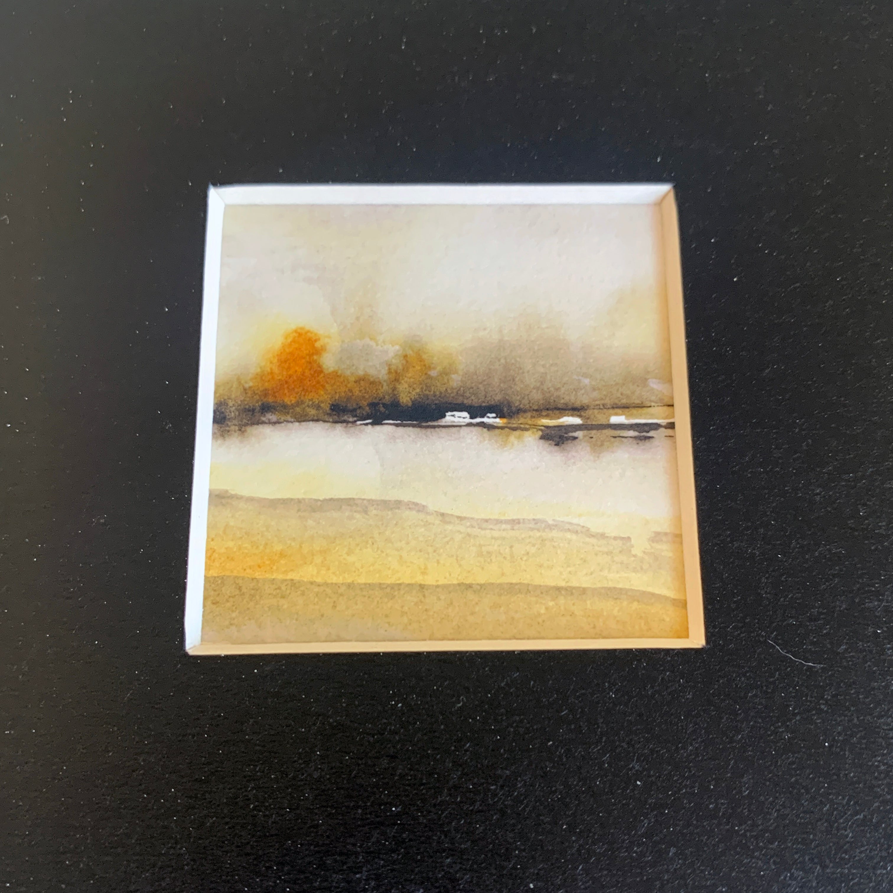 Abstract Landscape Diptych Hand-painted Watercolour Artwork