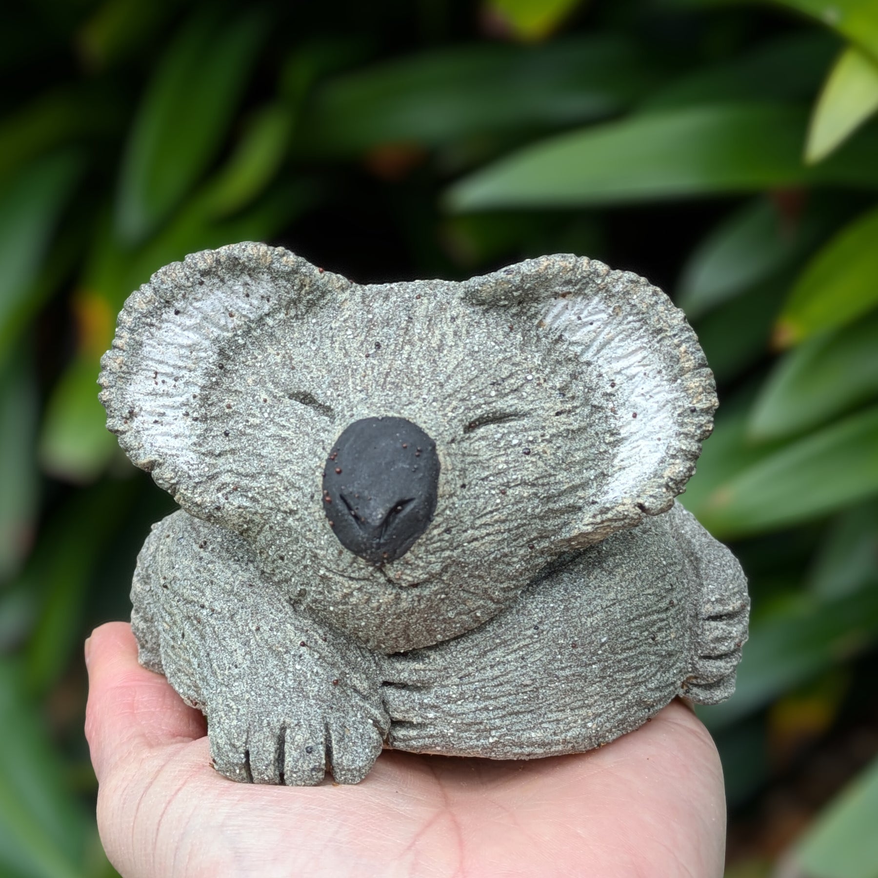 Handmade Sleeping Koala Ceramic Sculpture