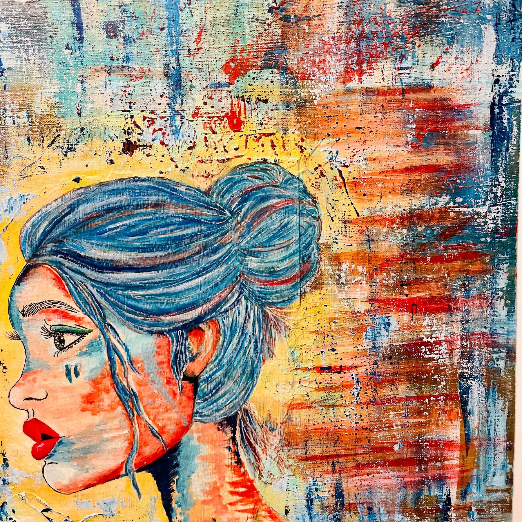 Set Fire to the Rain | XL Original Stretched Canvas