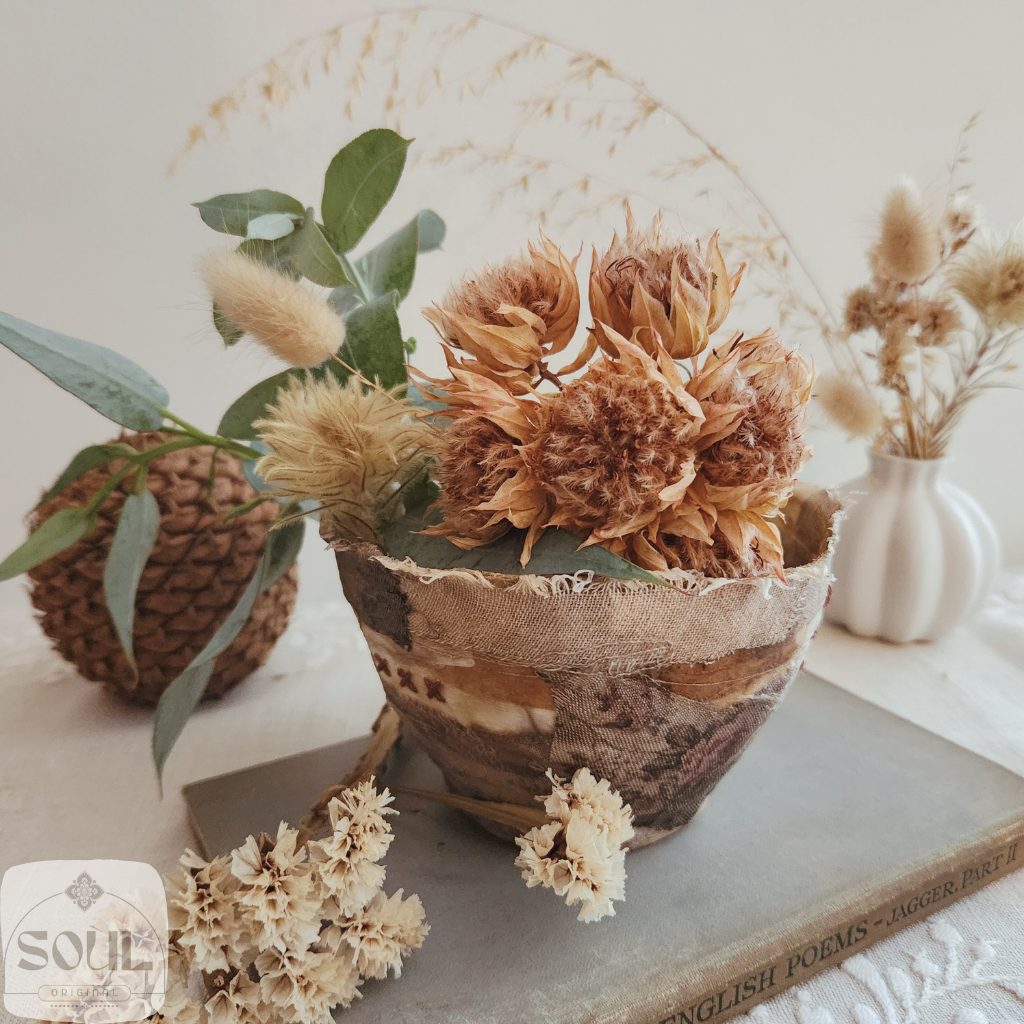 Textile Art Bowl – Natural & Earthy (3)
