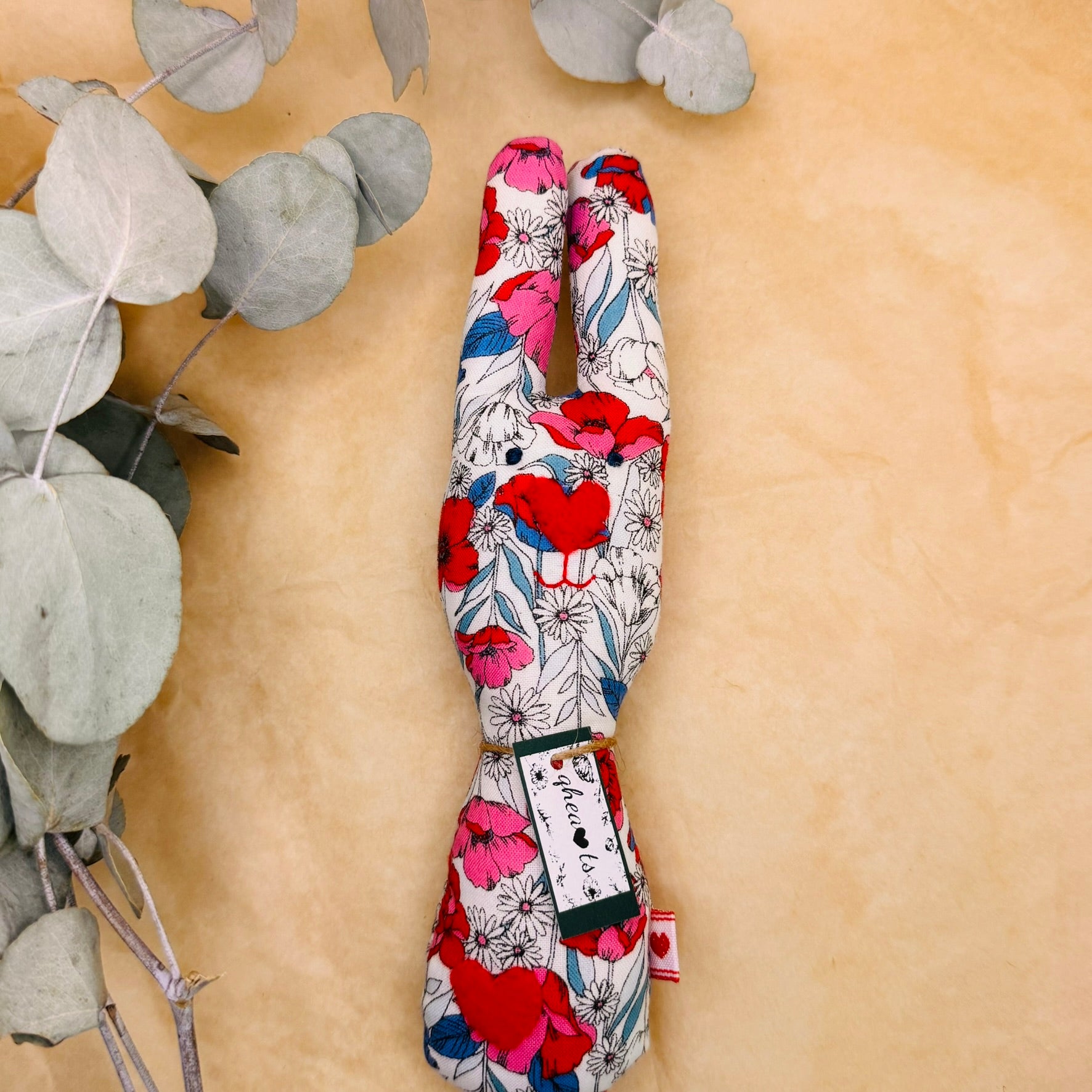 Handmade Bunny Rattle - Lots of options including Liberty