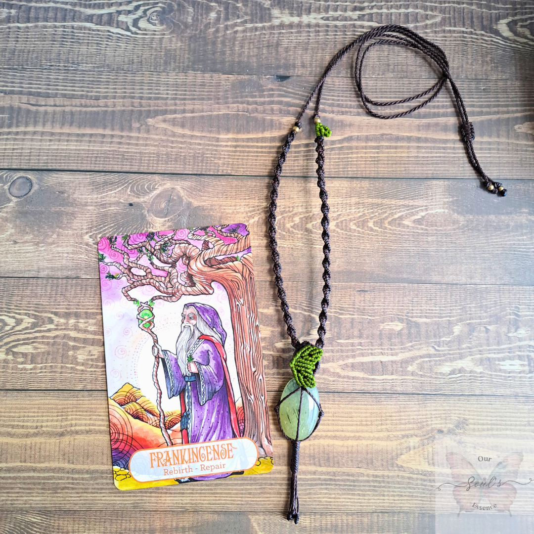 Prehnite Micro Macramé Necklace