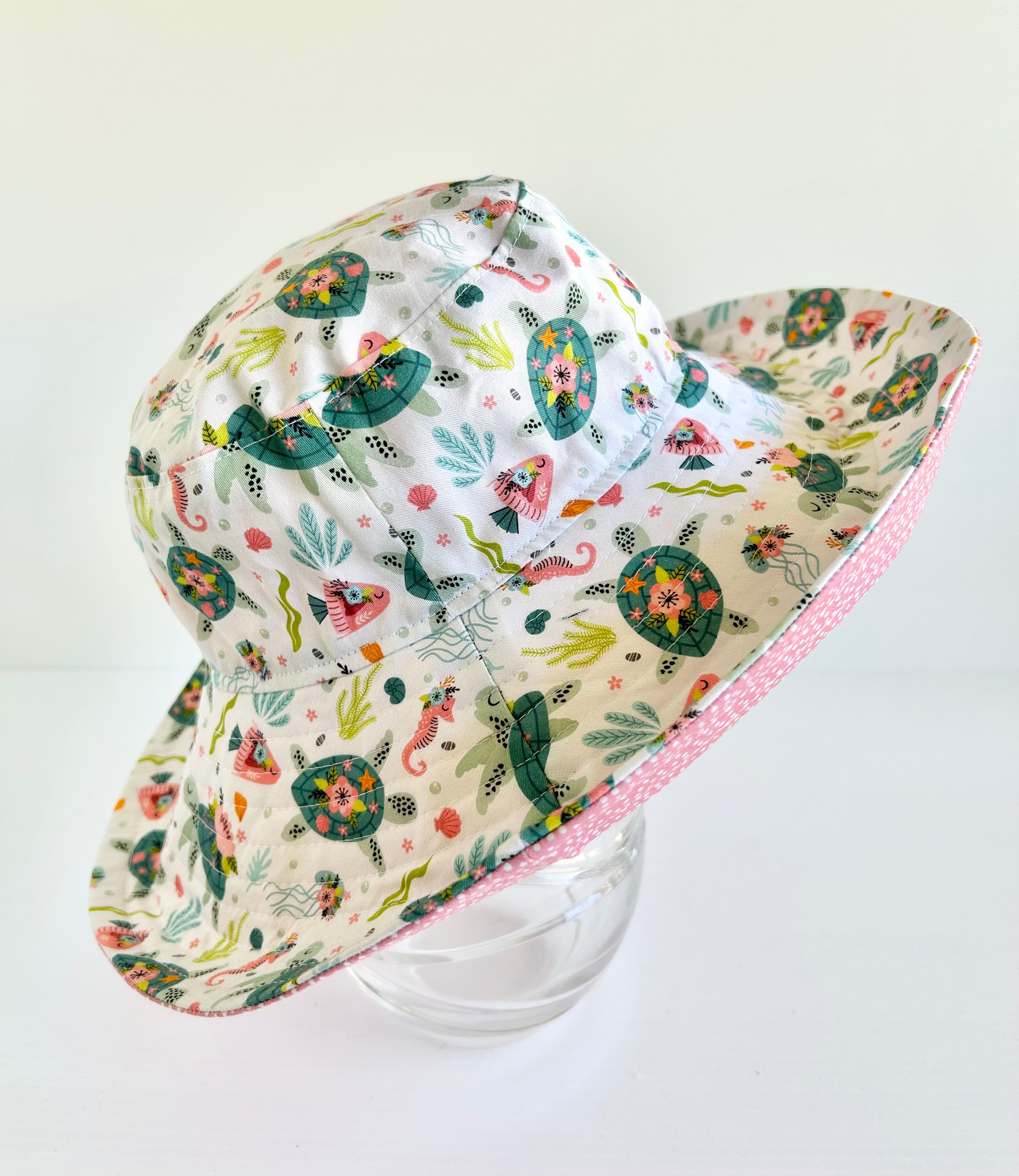 Ready to post- Medium size wide brim hats with strap- reduced price