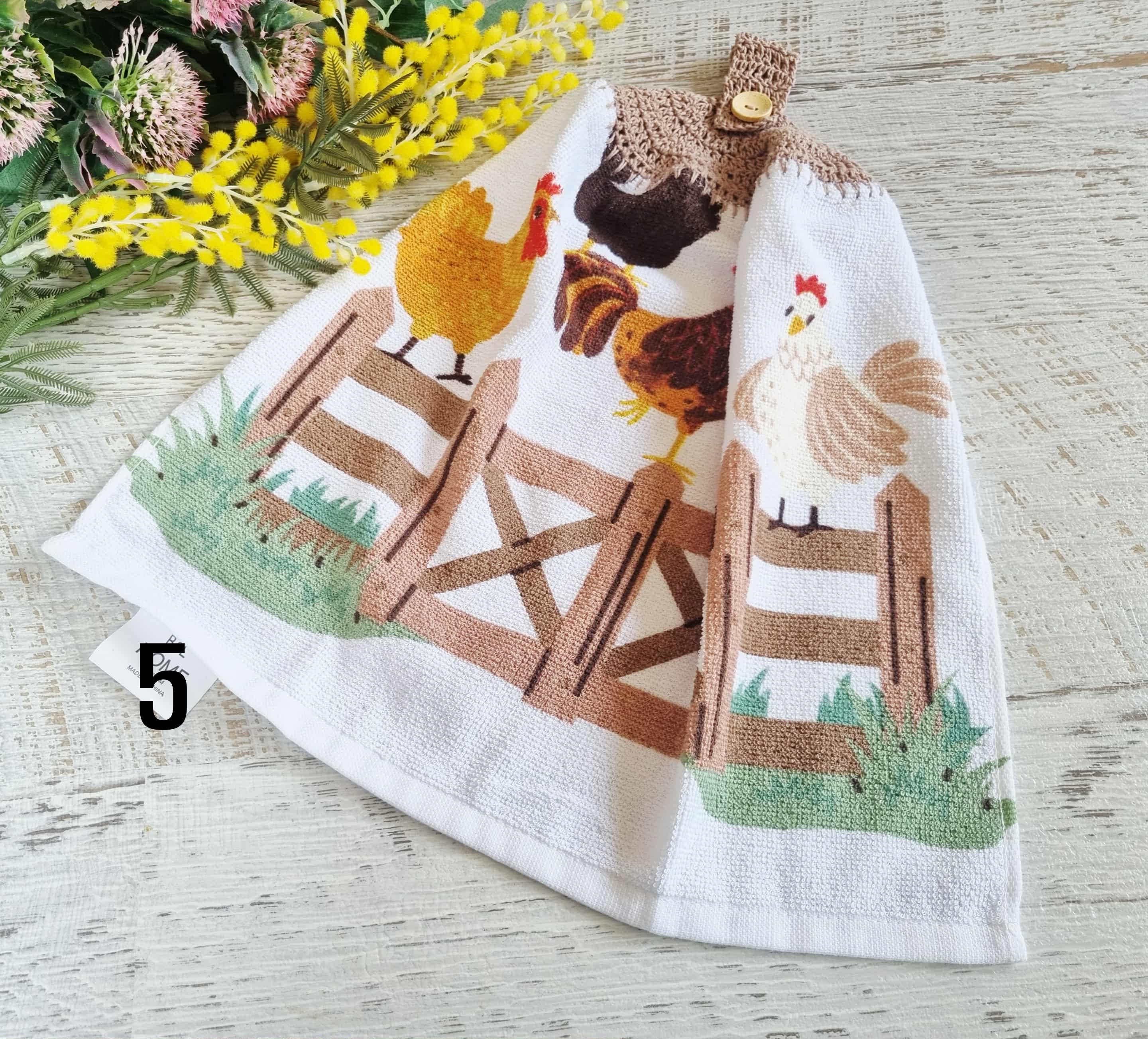 Kitchen Hand Towel | Hanging | Cotton | SINGLE LAYER | 9 Styles - 1-9