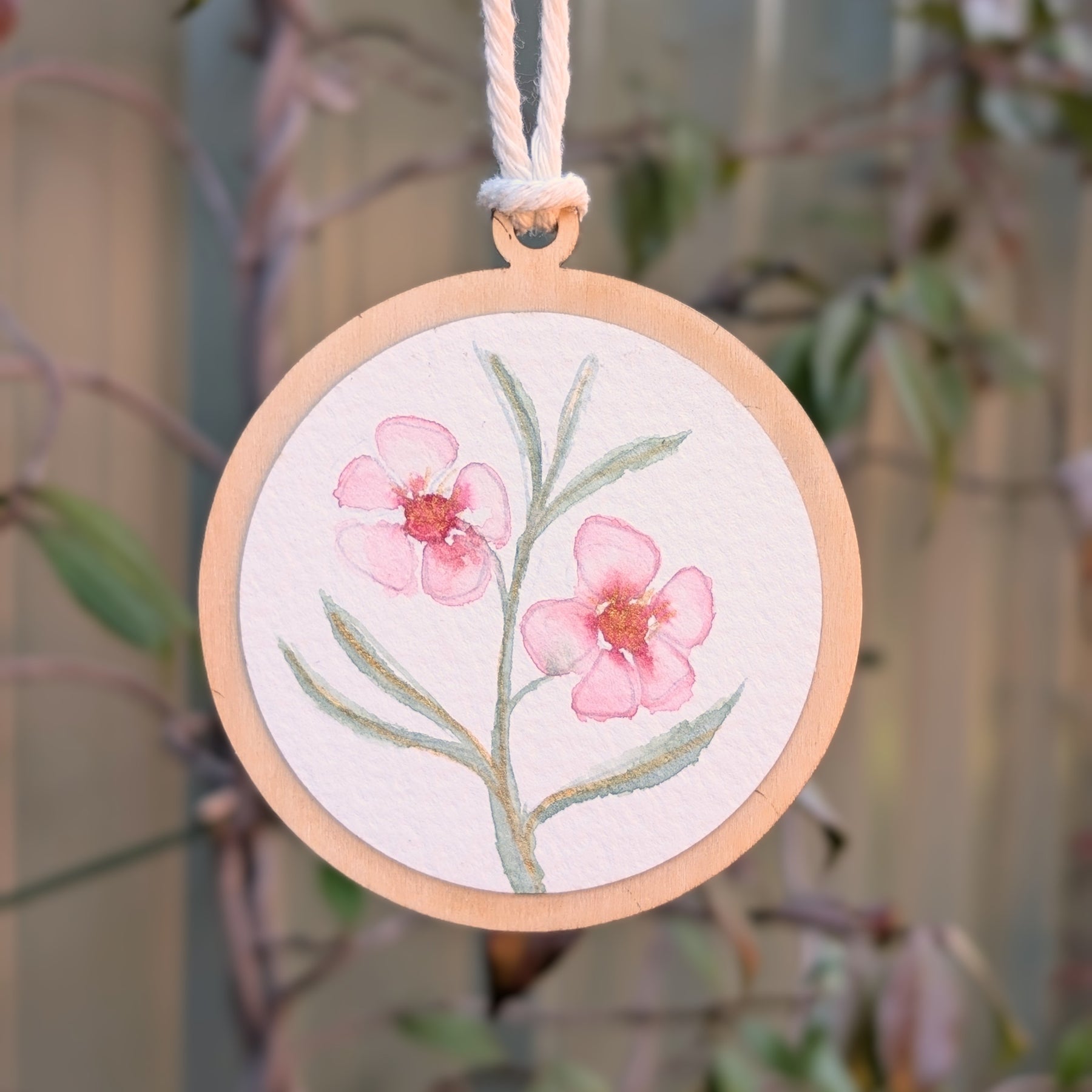 Australian Wildflower Christmas Baubles – Set of 3 | Original Watercolour on Reclaimed Timber