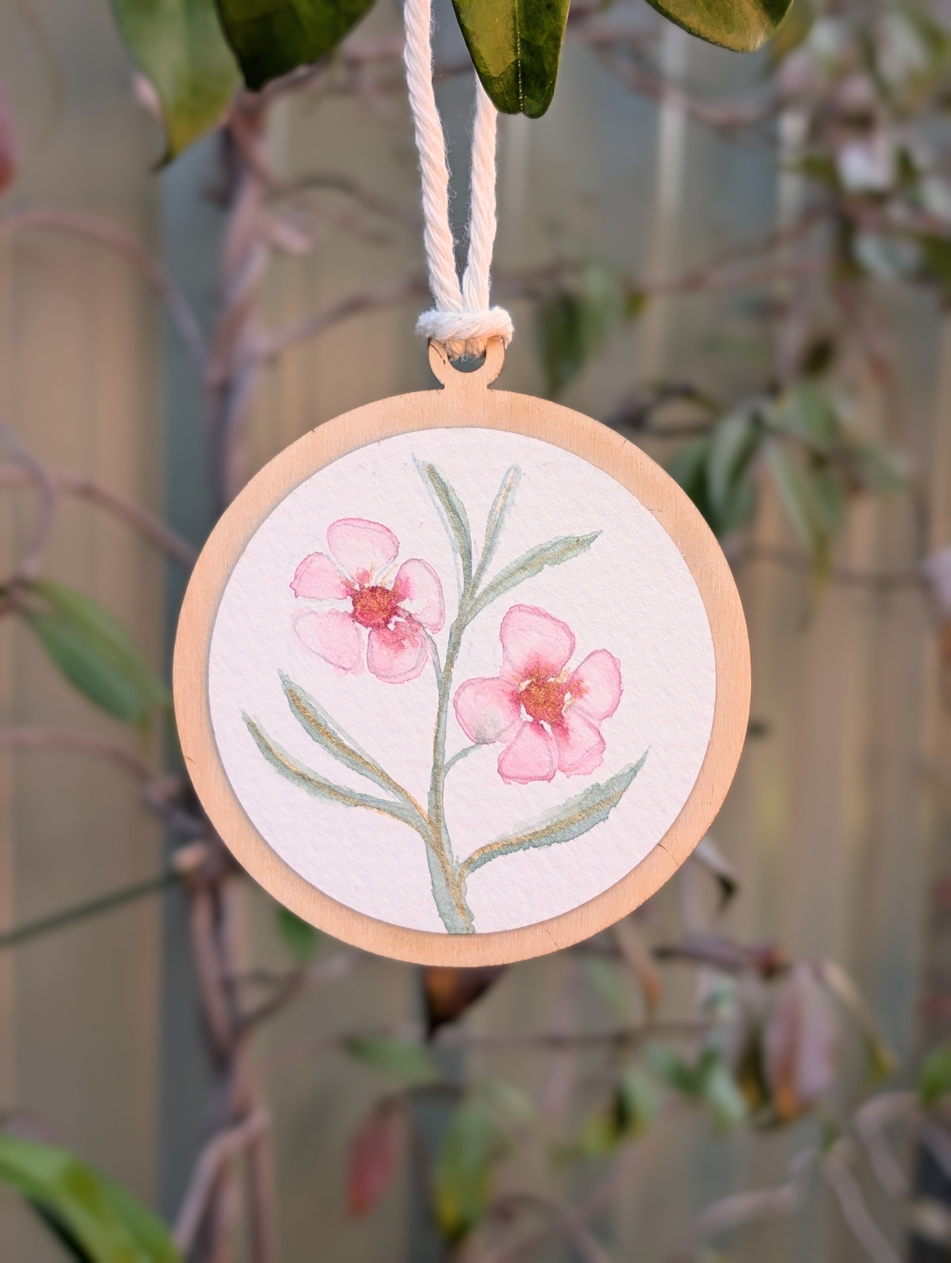 Australian Wildflower Christmas Baubles – Set of 3 | Original Watercolour on Reclaimed Timber
