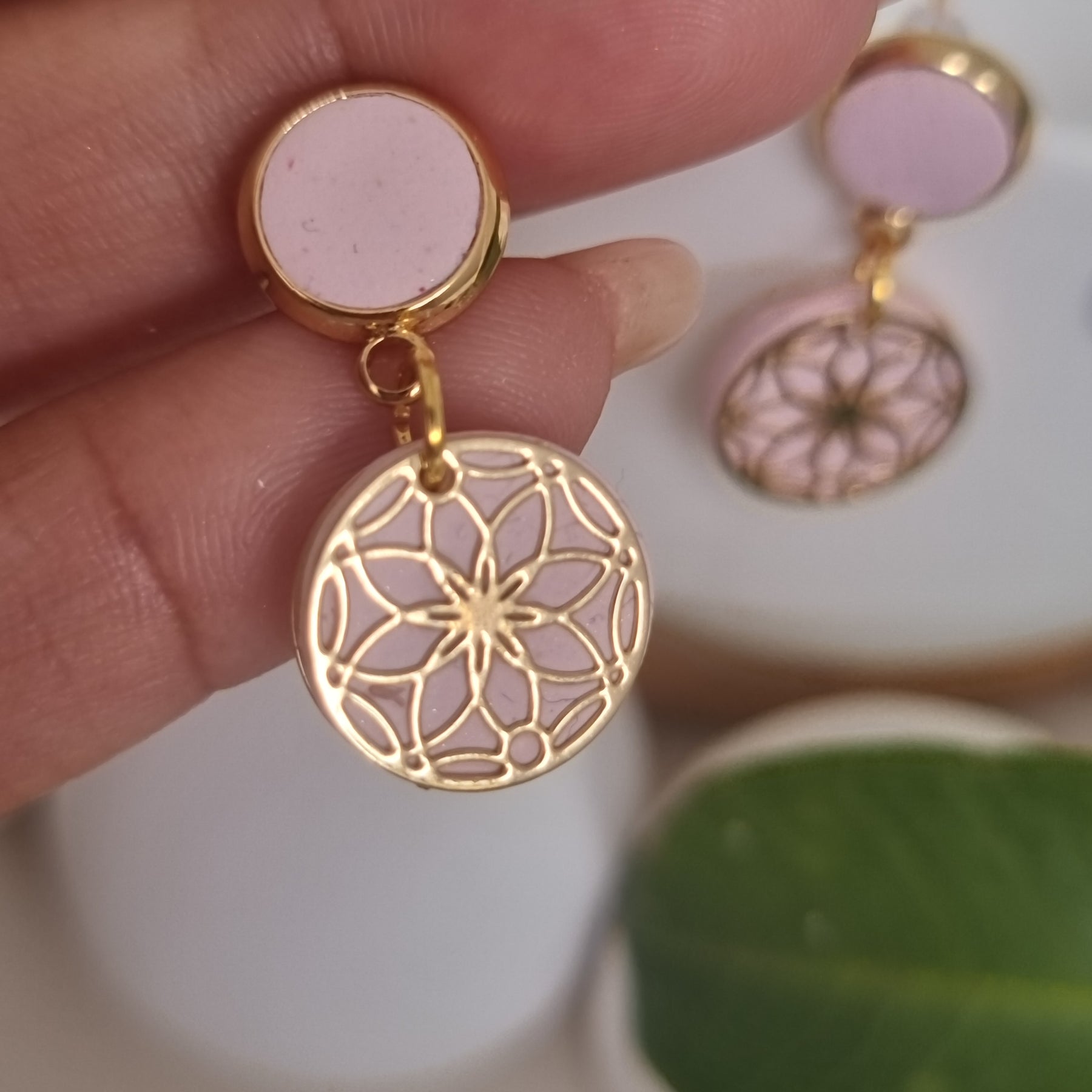 Blush Lace Dangles
