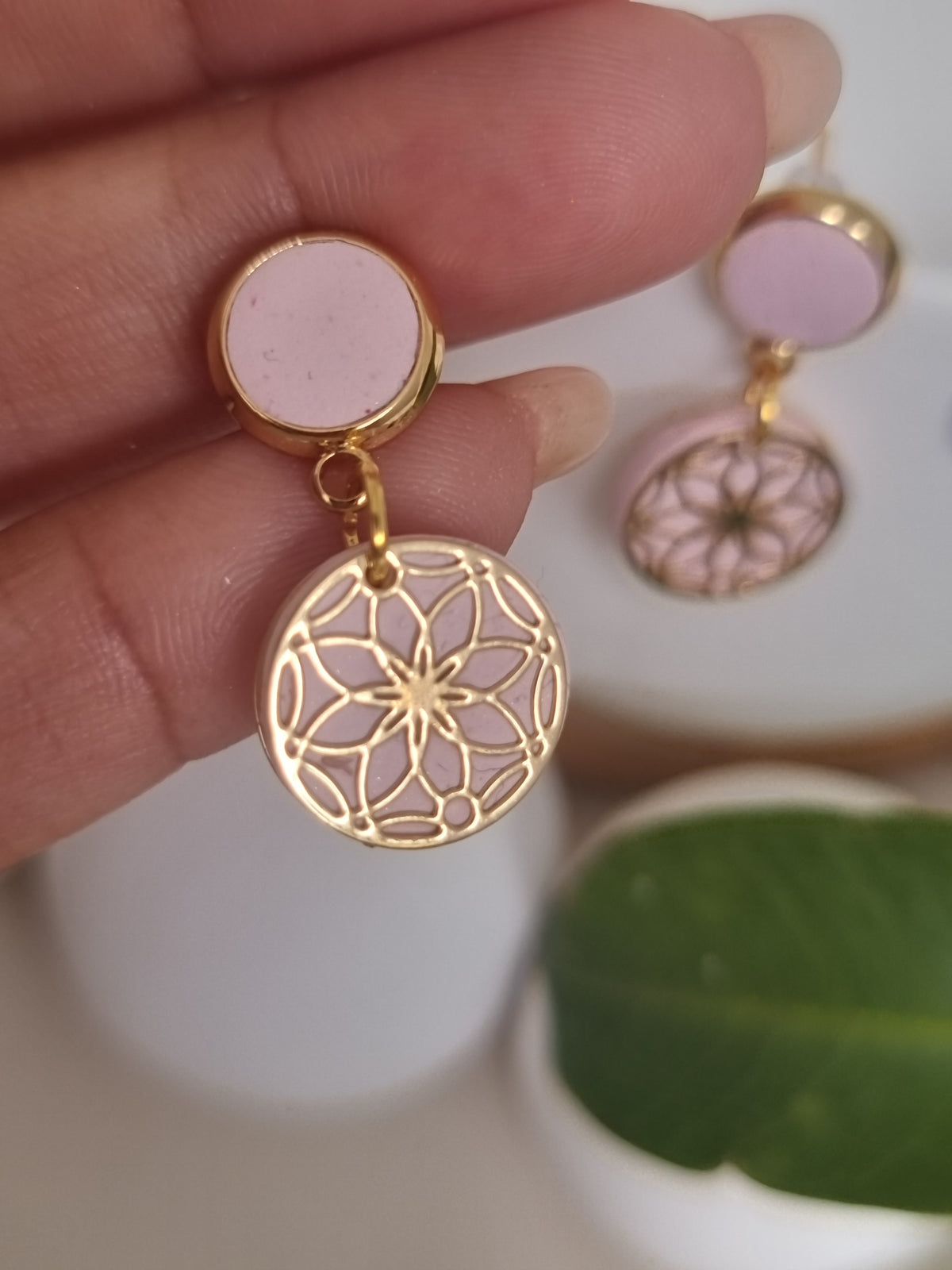 Blush Lace Dangles