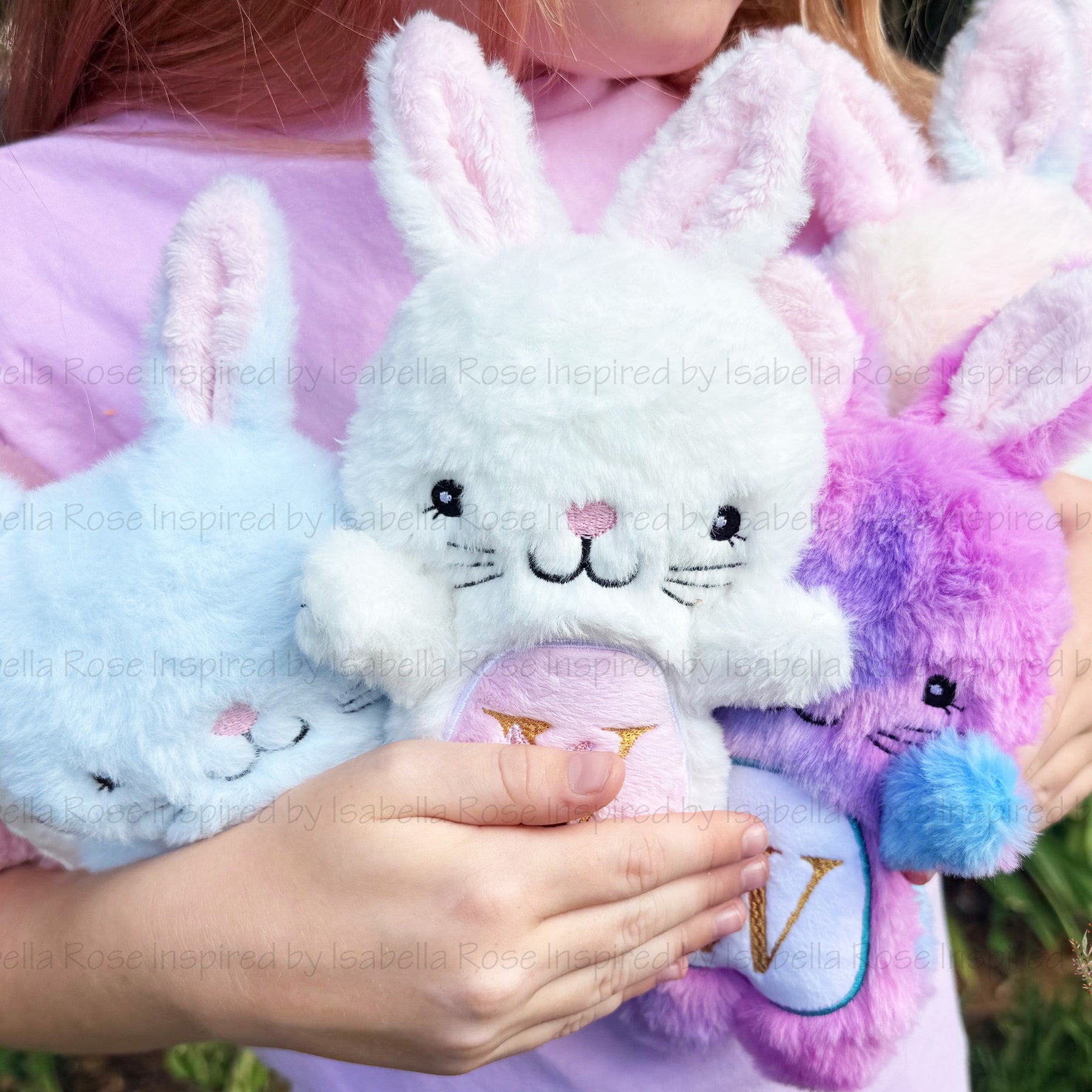Bunny Plushie, Faux Fur, Personalised Rabbit, Easter, Made to Order