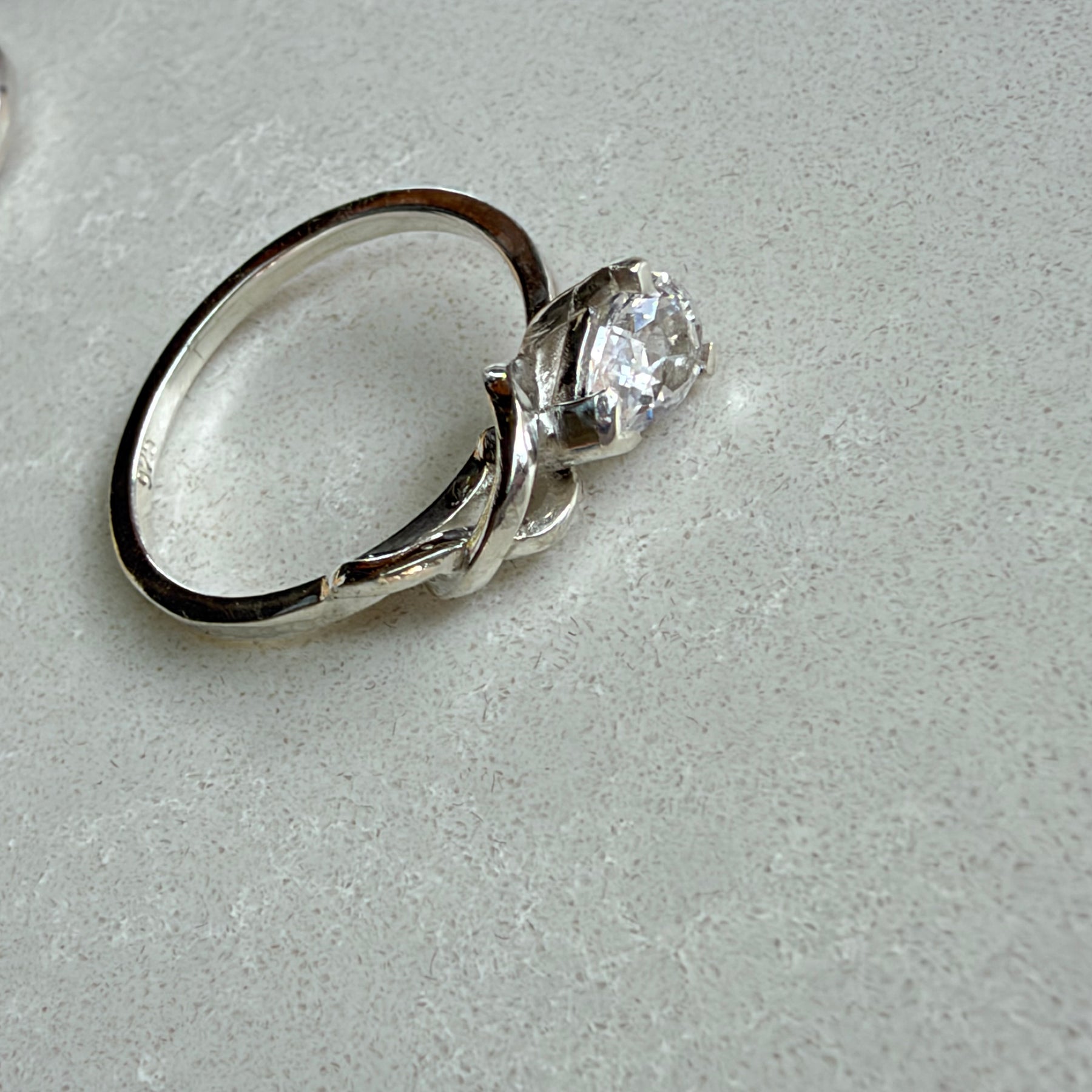 Making Rainbows White Sapphire Sterling Silver Ring